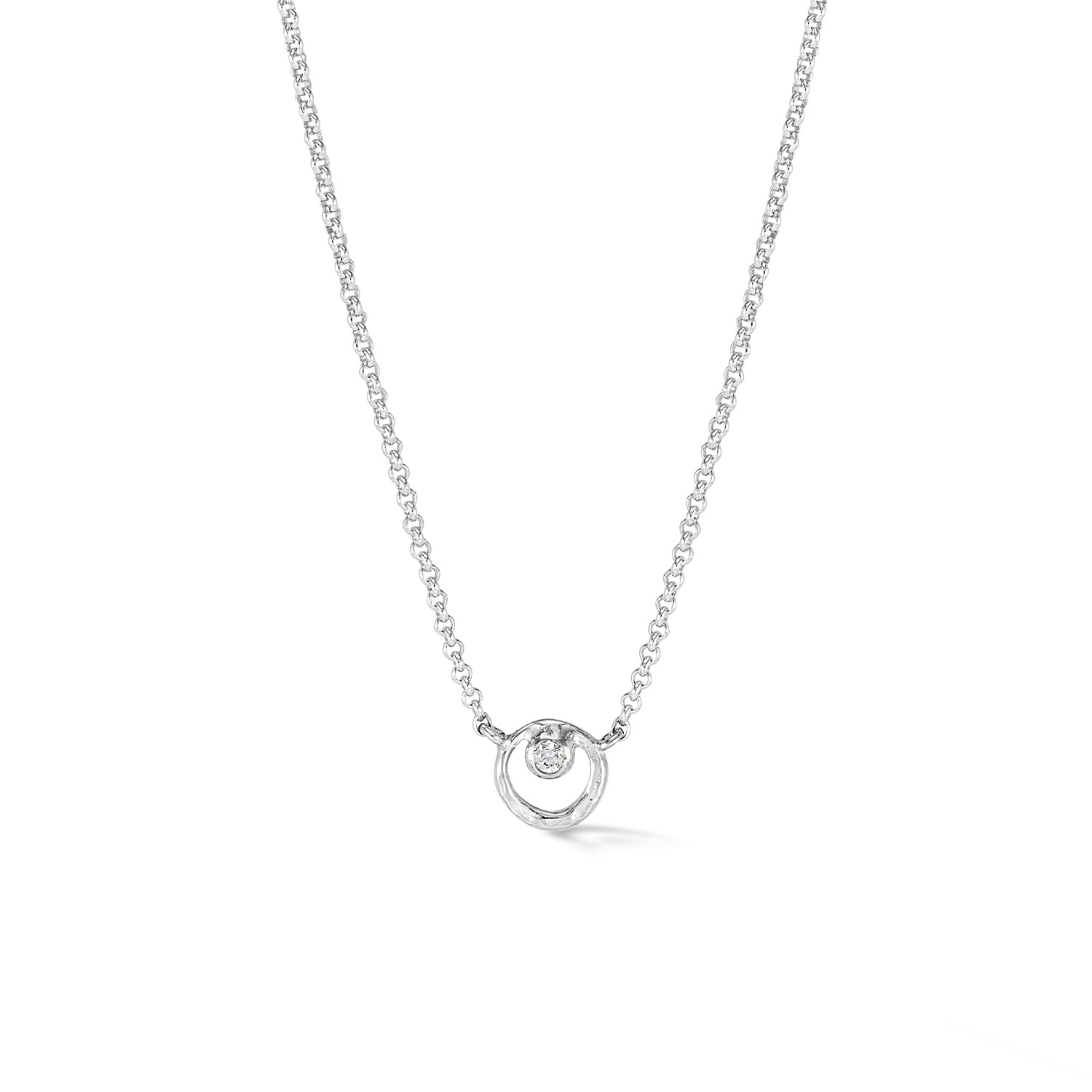 Dower & Hall Women's White Sapphire Dewdrop Pendant In Sterling Silver In Metallic