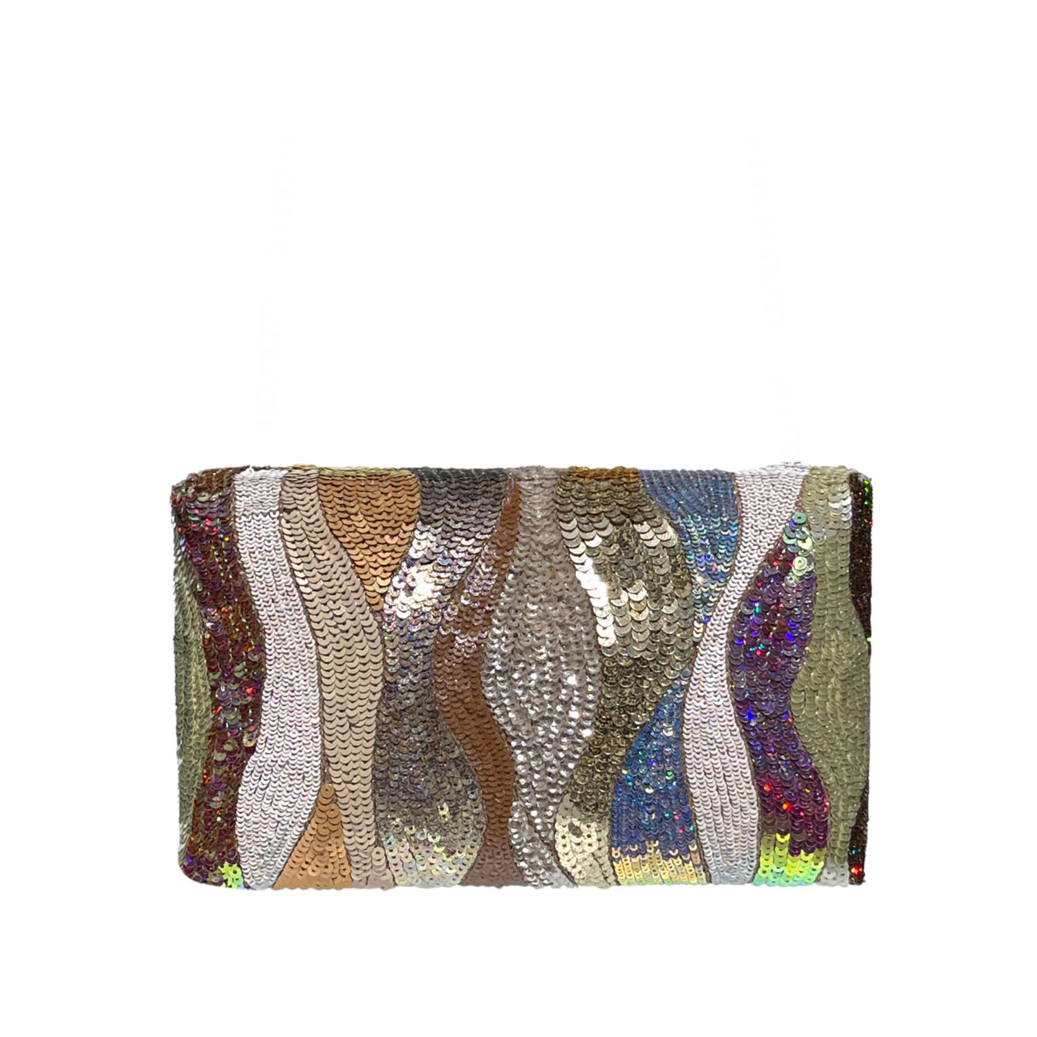 Simitri Women's Brown / Gold / Rose Gold Dune Clutch In Multi