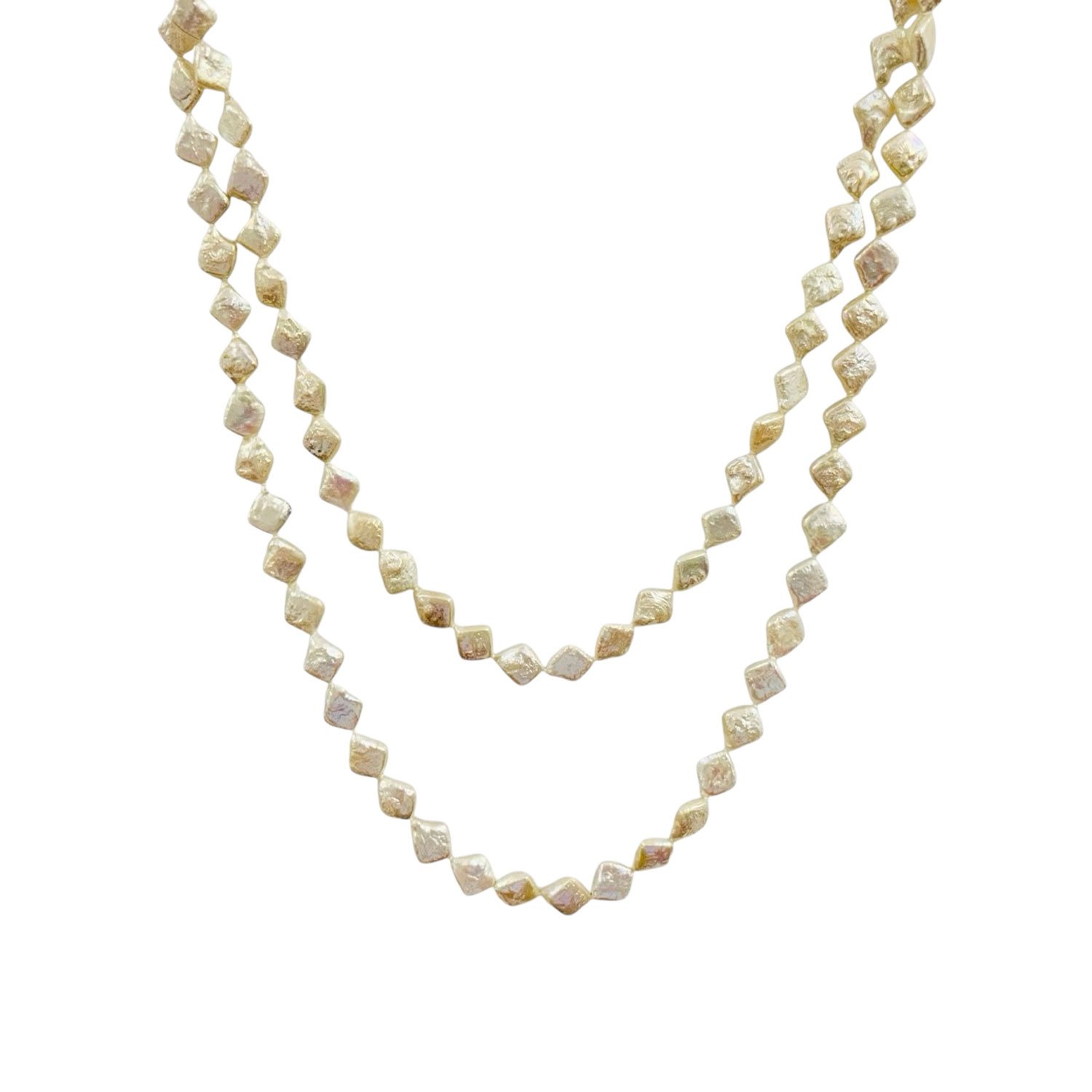 Neshi Designs Women's White Mayah Double Wrap Necklace In Gold
