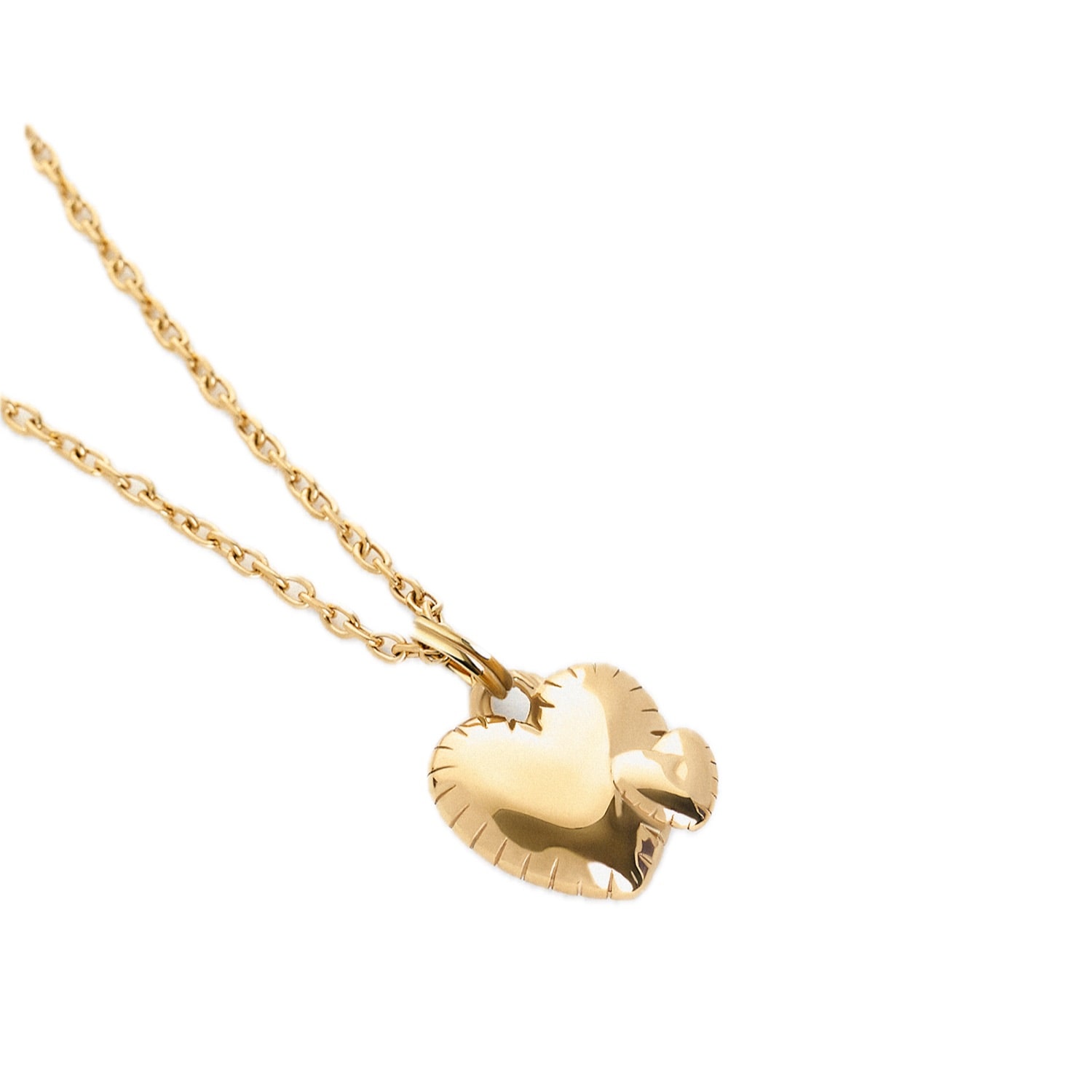 Women's Mummy & Baby Double Hearts 14K Gold Pendant Necklace | Elk & Bloom
