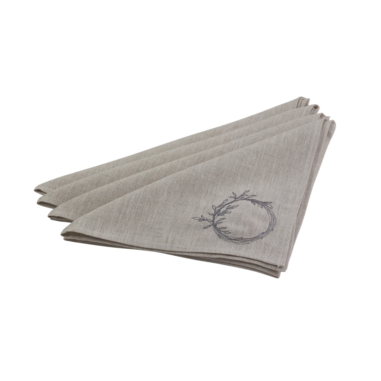 Neutrals Wild Wreath Napkins Natural Irish Linen House