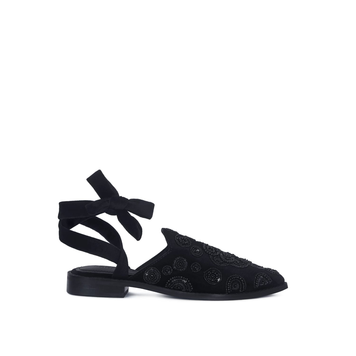 Rag & Co Women's Mande Embroidered Velvet Mules In Black By  In Black