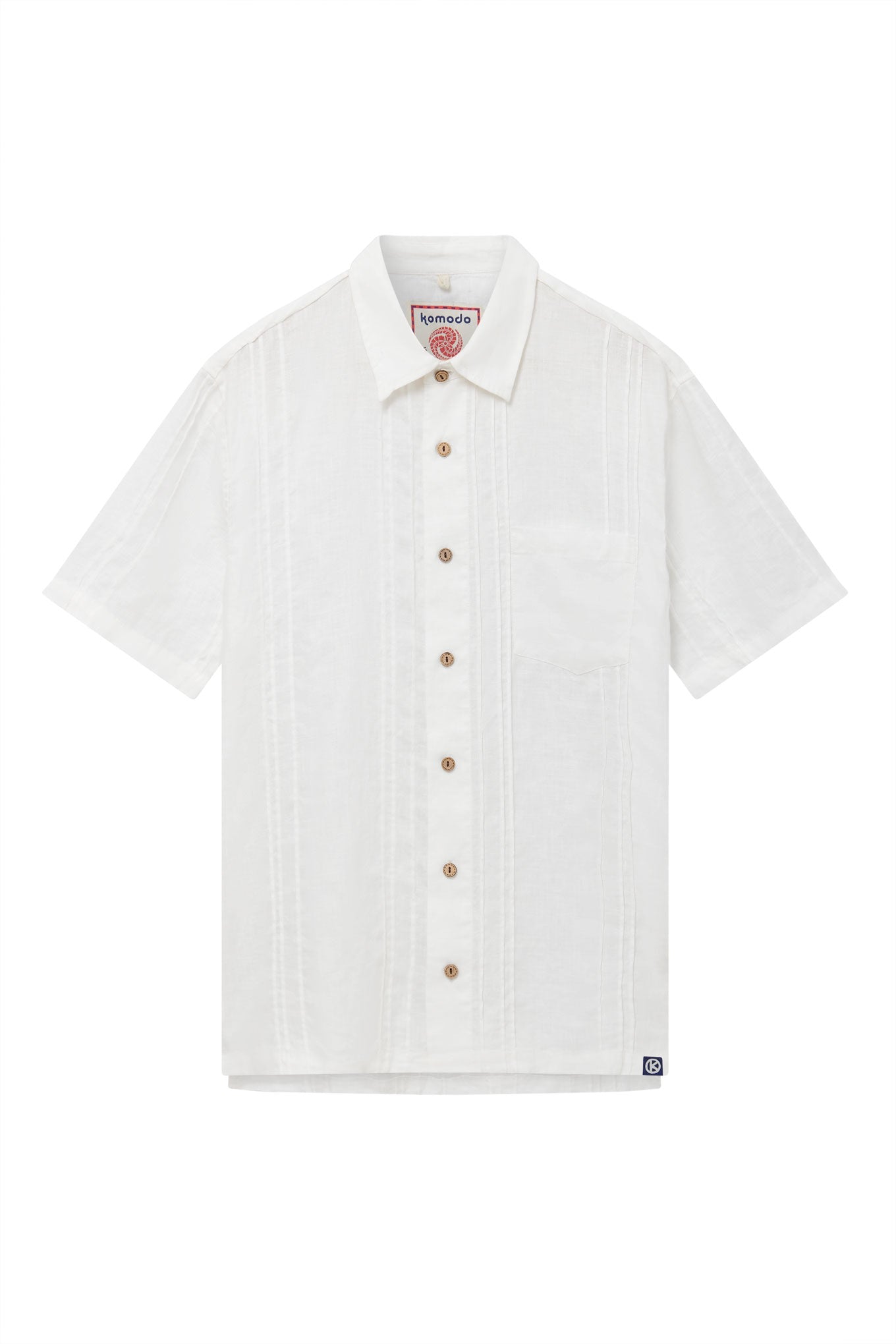 Komodo Men's Leo - Linen Shirt Off White