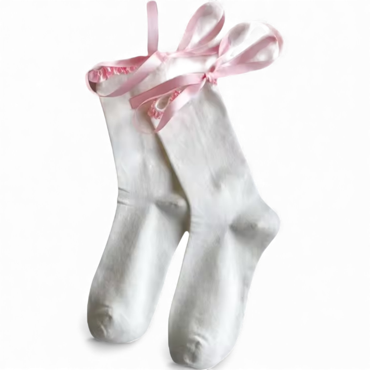 High Heel Jungle By Kathryn Eisman Women's Blue / Pink Lara Satin Trim Cotton Socks - Blue & Pink - Twin Pack In Multi