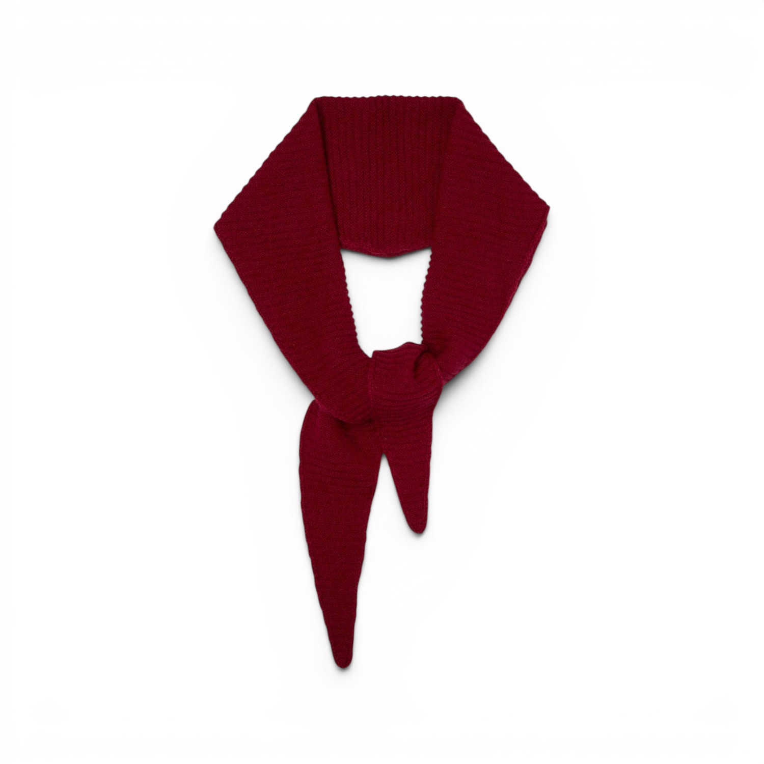 Women's Purple 100% Cashmere Ribbed Triangle Scarf - Plum | One Size | Loom & Cove