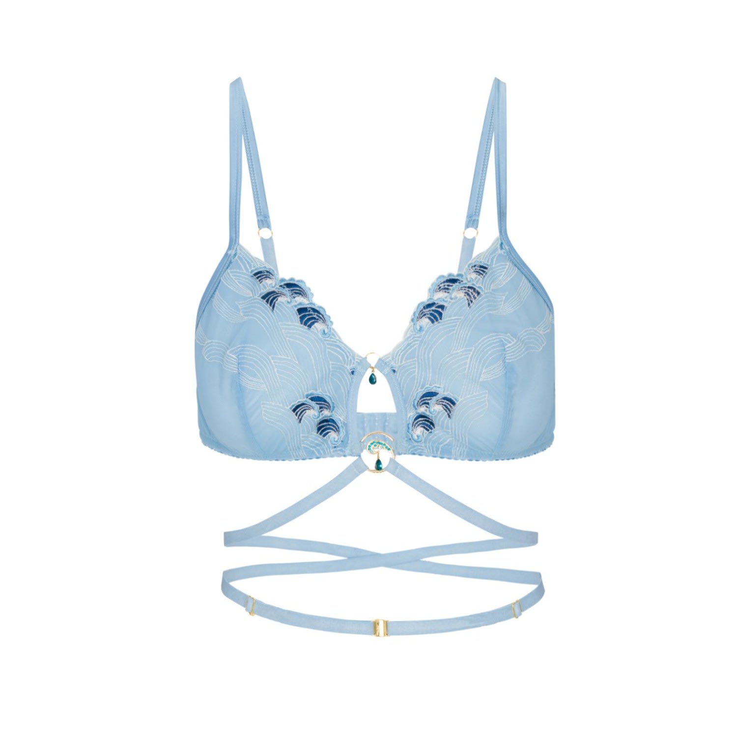 Women’s Blue Siren Song Bralette Large Empress Mimi