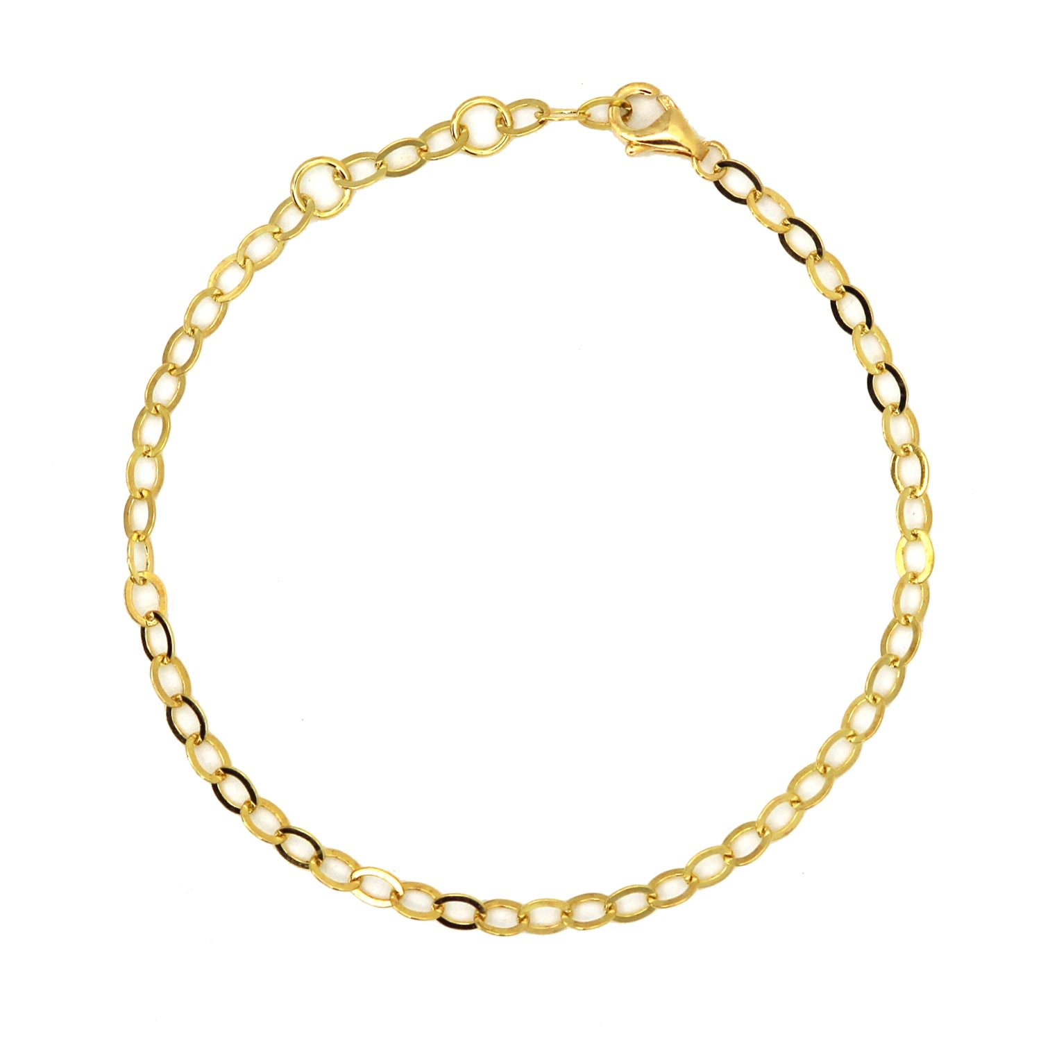 Women’s Dainty Oval Chain Gold Bracelet Vicstonenyc Fine Jewelry