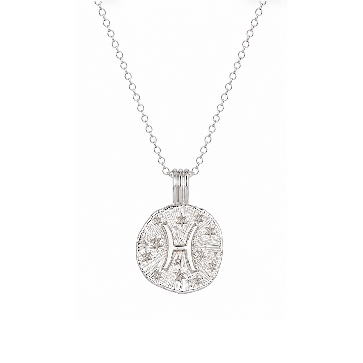 Zoe And Morgan Women's Sun In Pisces Necklace - Sterling Silver In Pink