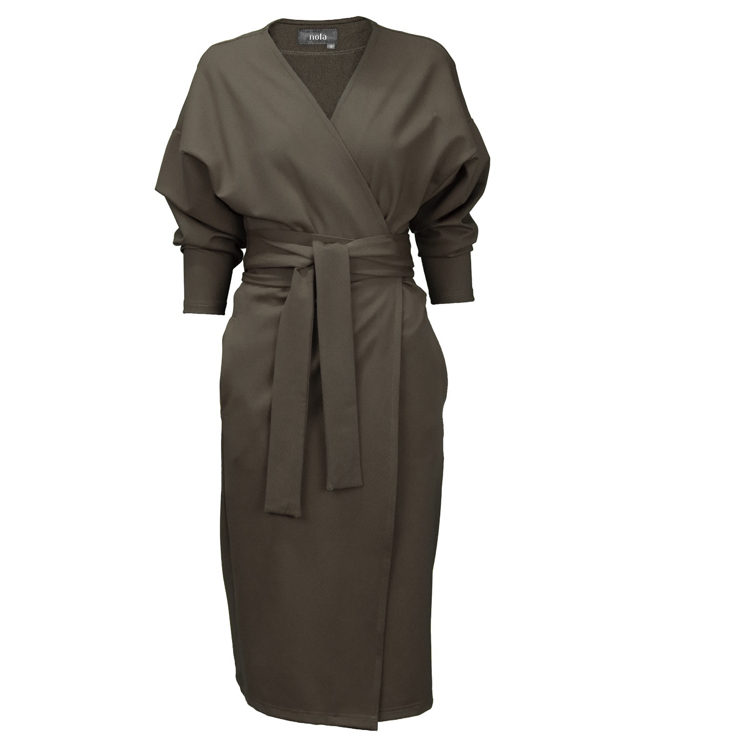 Women's Nola Kimonodress Khaki Green | Xs