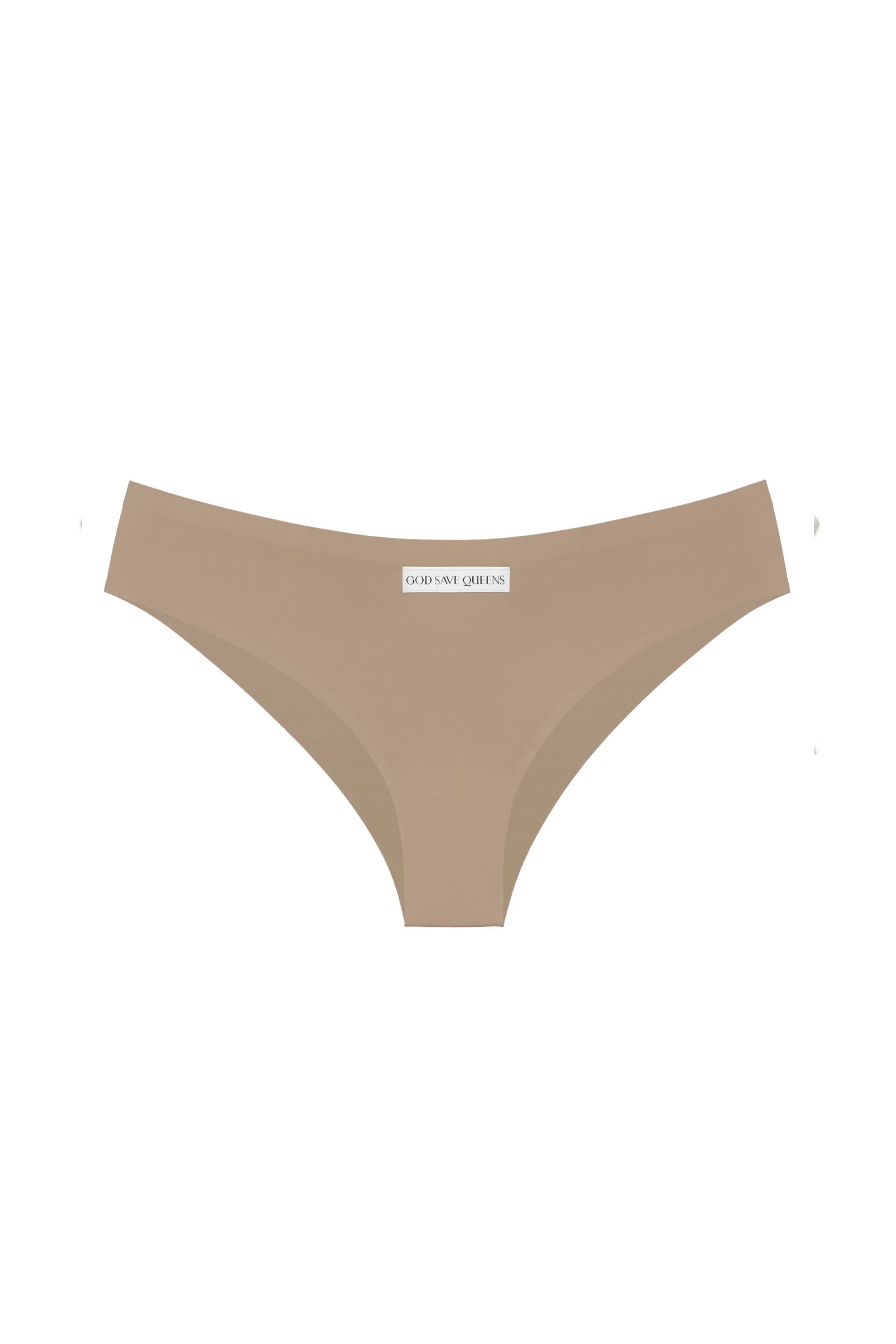 God Save Queens Women's Neutrals Second Skin Brief Mocha In Brown