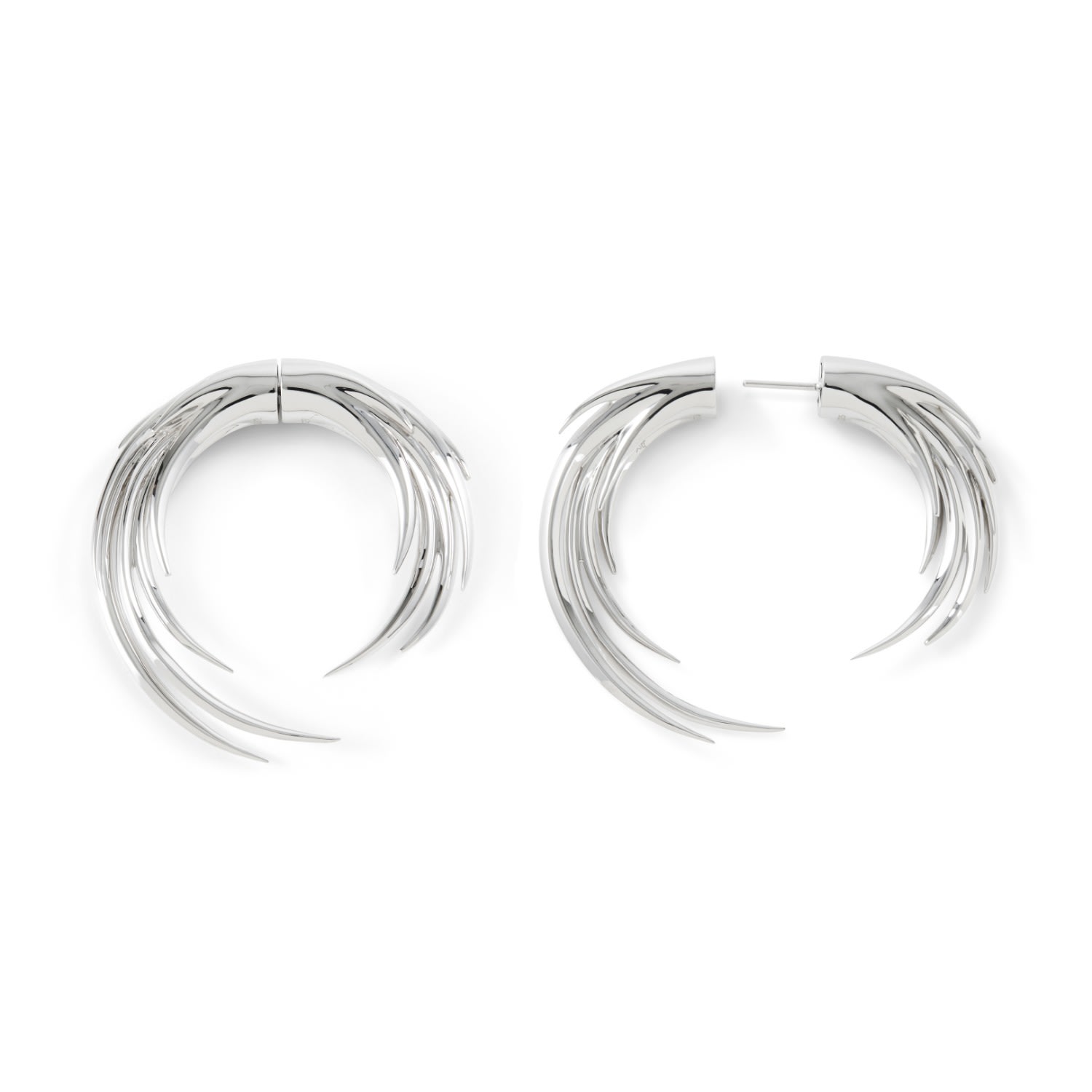 Women’s Flames Of Pyre Hoop Earrings Silver Kasun