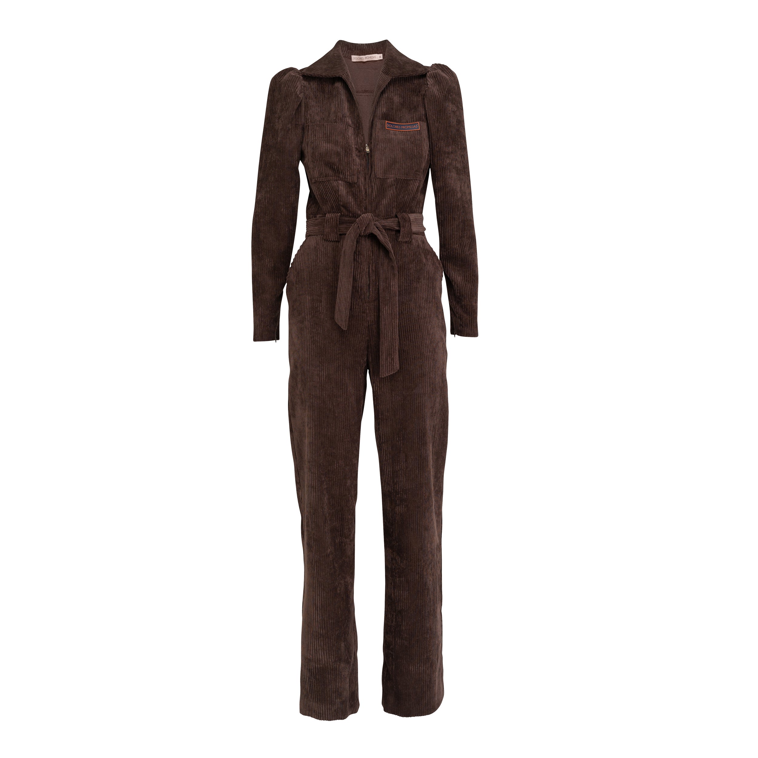 Women’s Brown Corduroy Overall Large Dolores Promesas