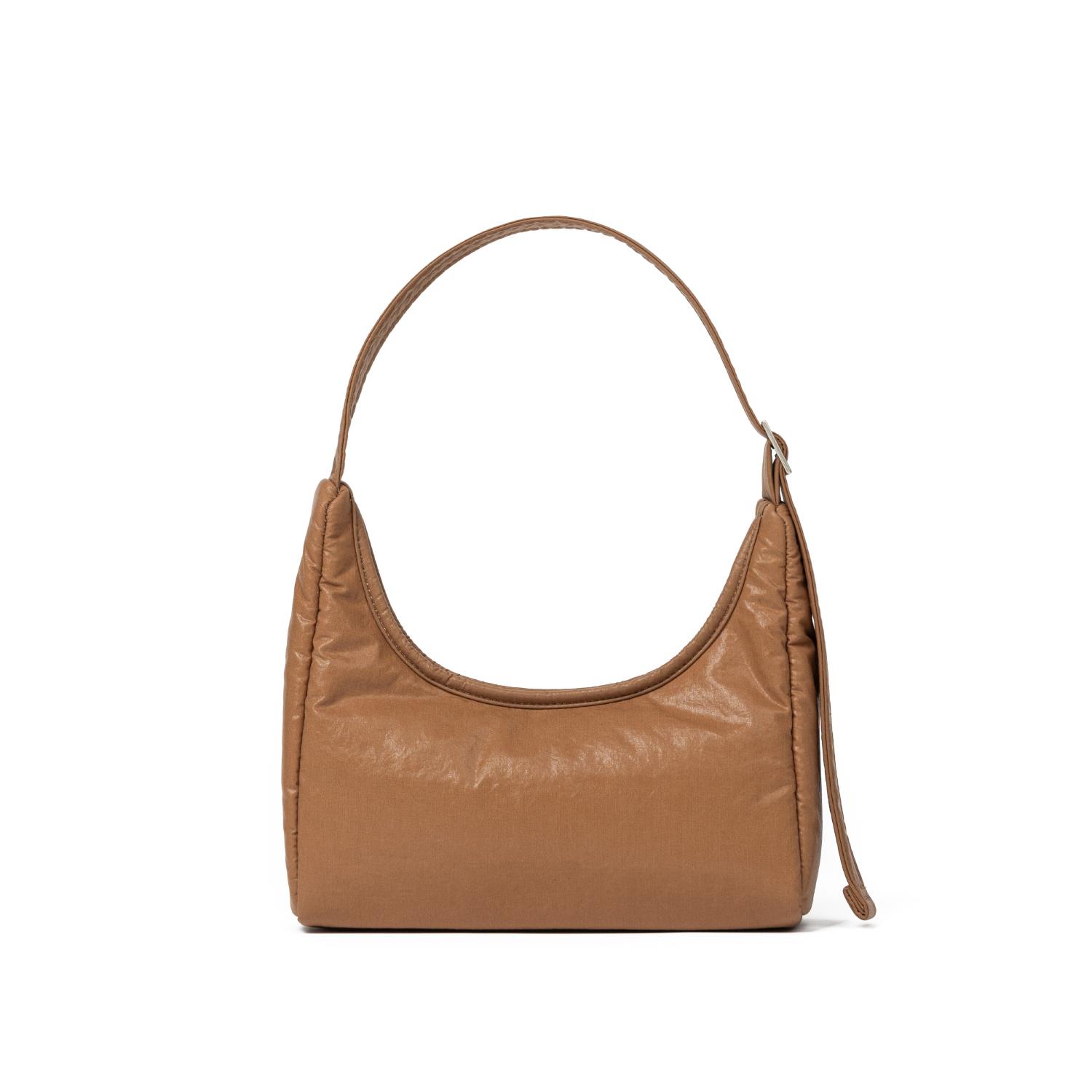 Hah Archive Women's Brown Leather Textured Shoulder Bag - Camel In Brown