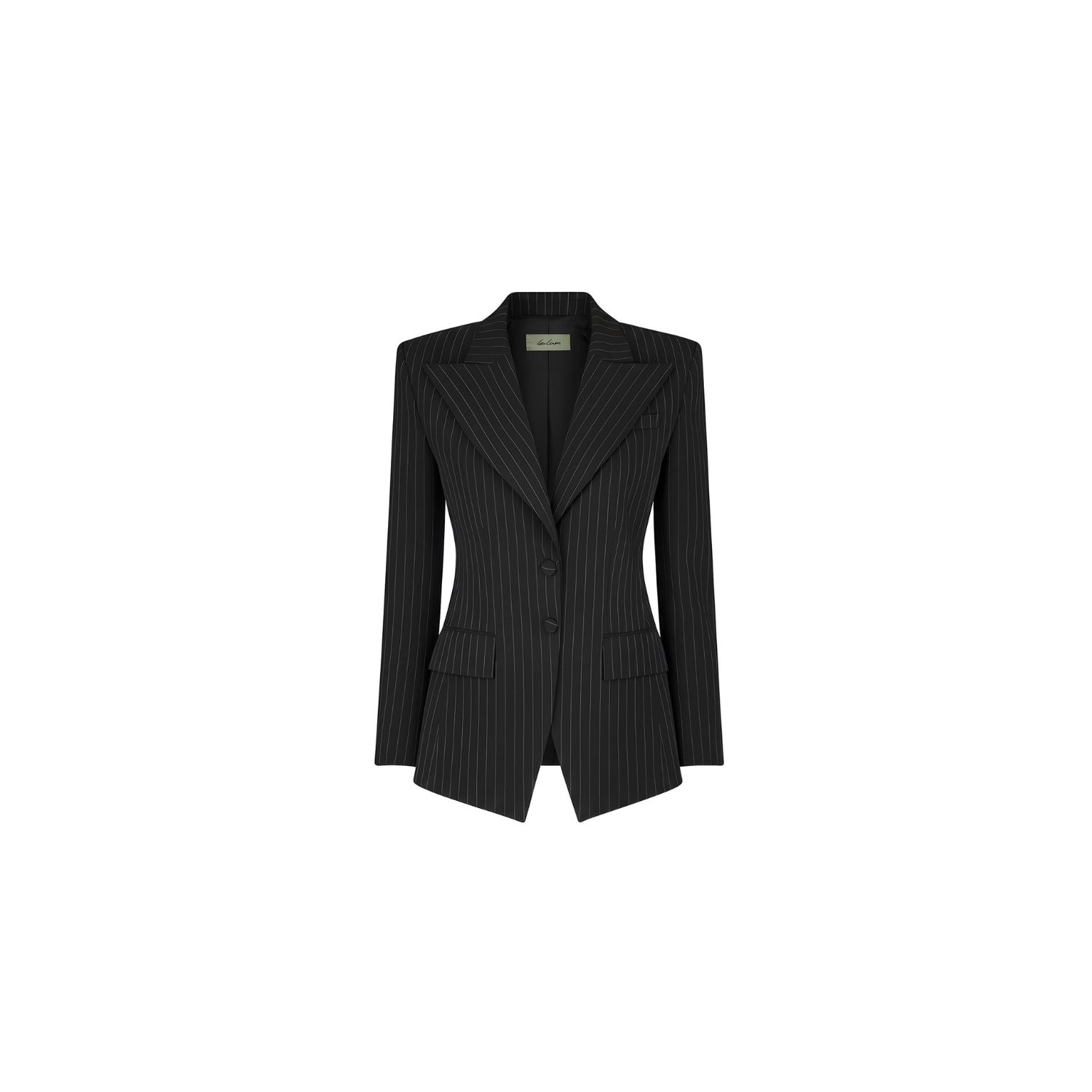 Lolam Women's Geneva Blazer Black With White Lines