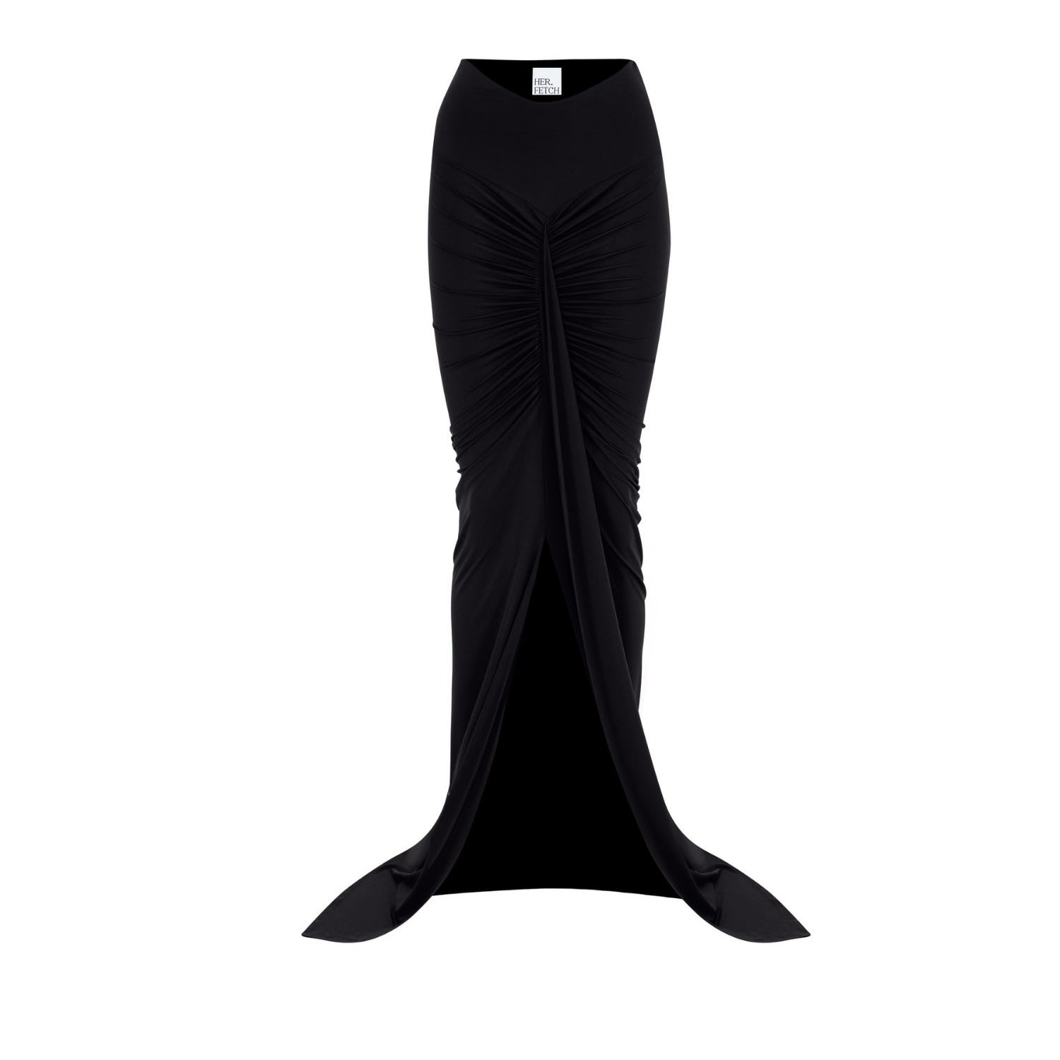 Herfetch Women's Maxi Siren Skirt-black In Black