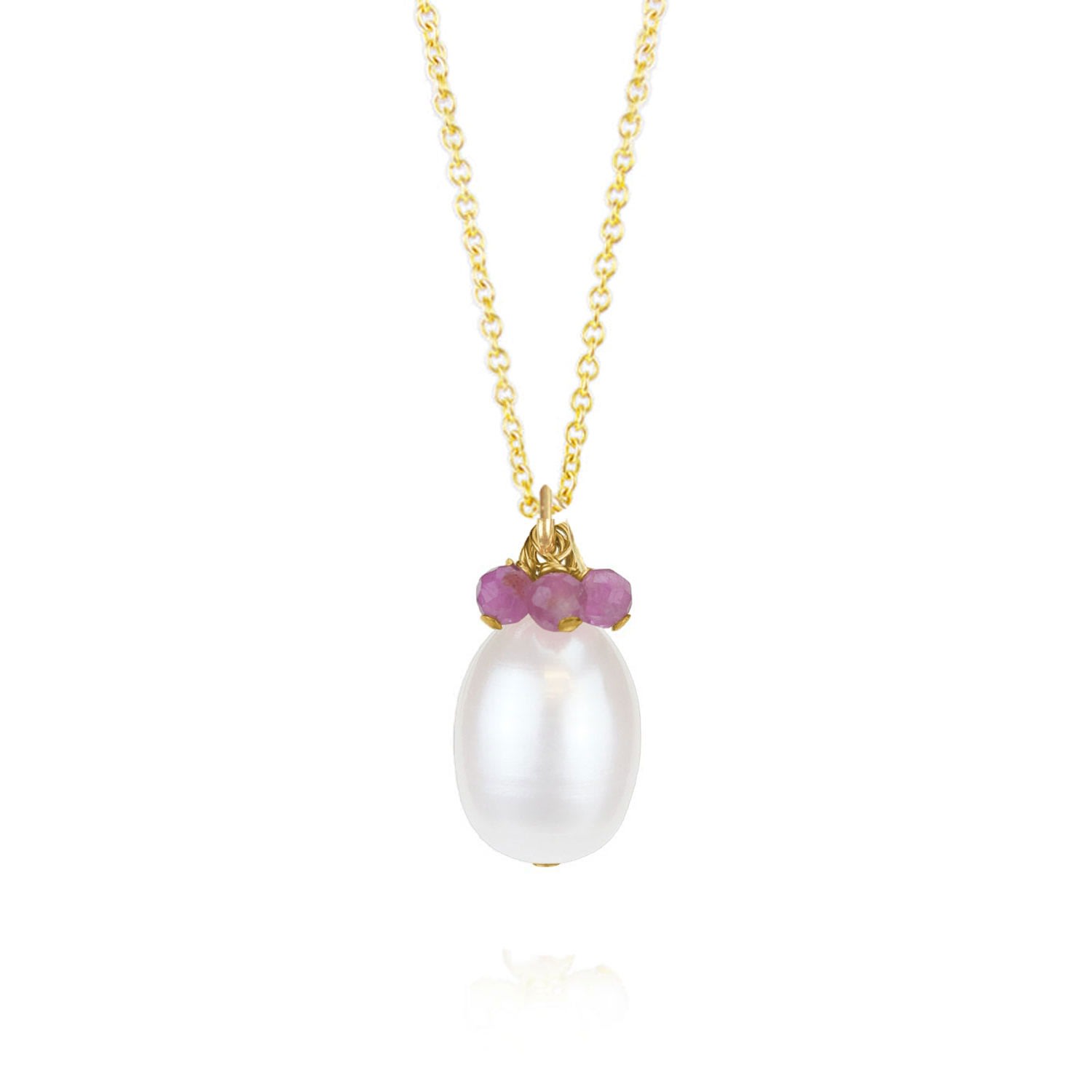 Mounir London Women's Pearl Cluster Drop Pendant