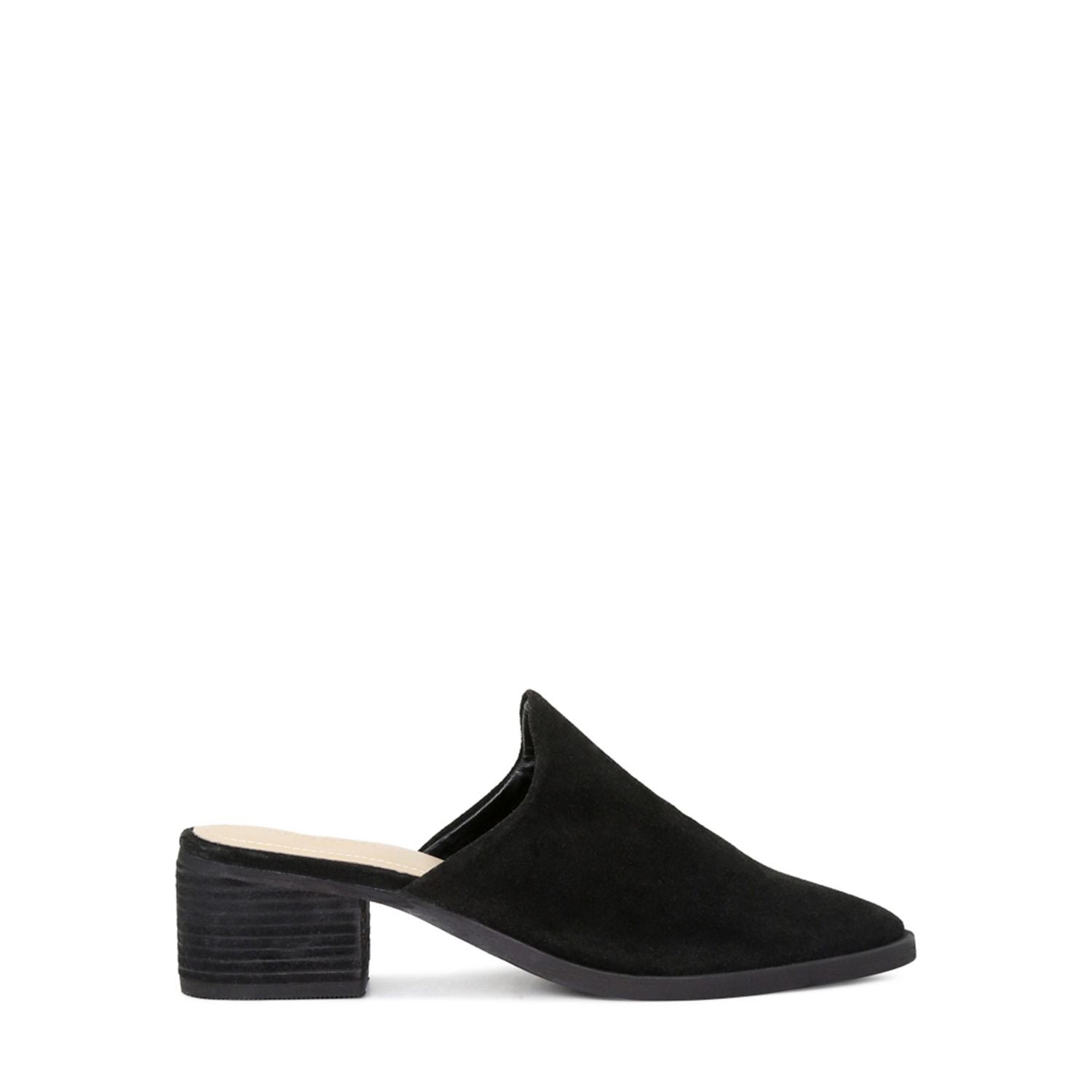Rag & Co Women's Palma Black Stacked Heel Mules In Black
