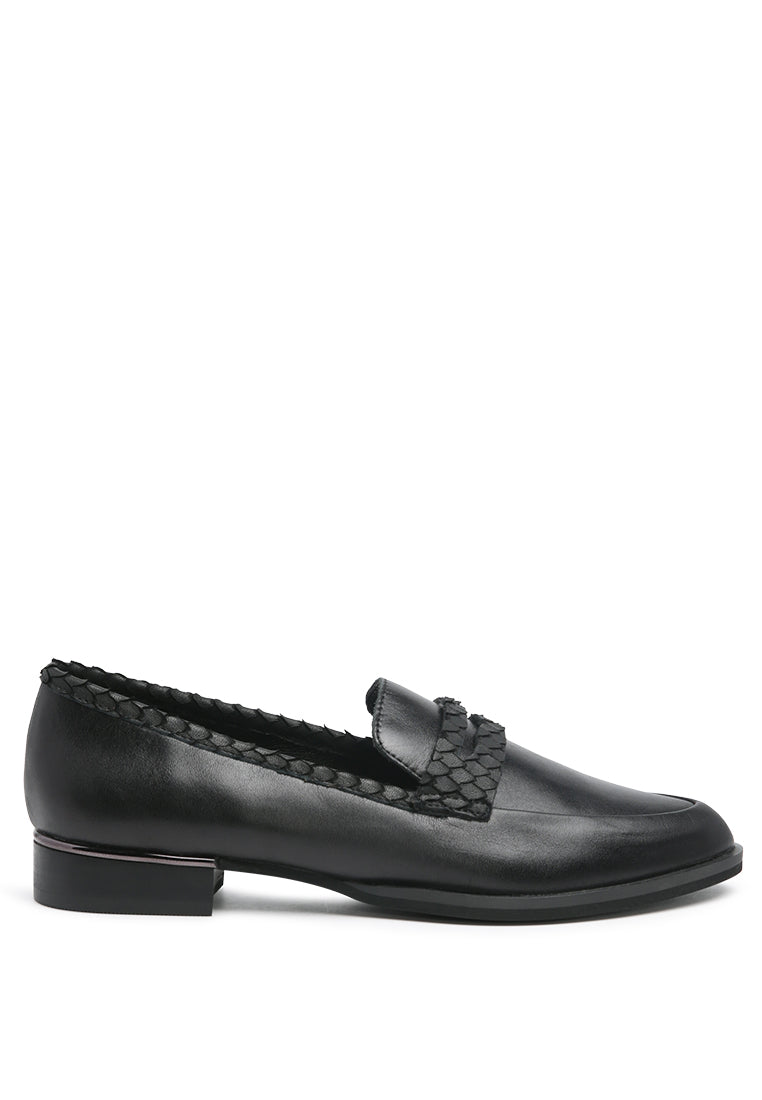 Rag & Co Women's Nadia Leather Penny Loafers In Black