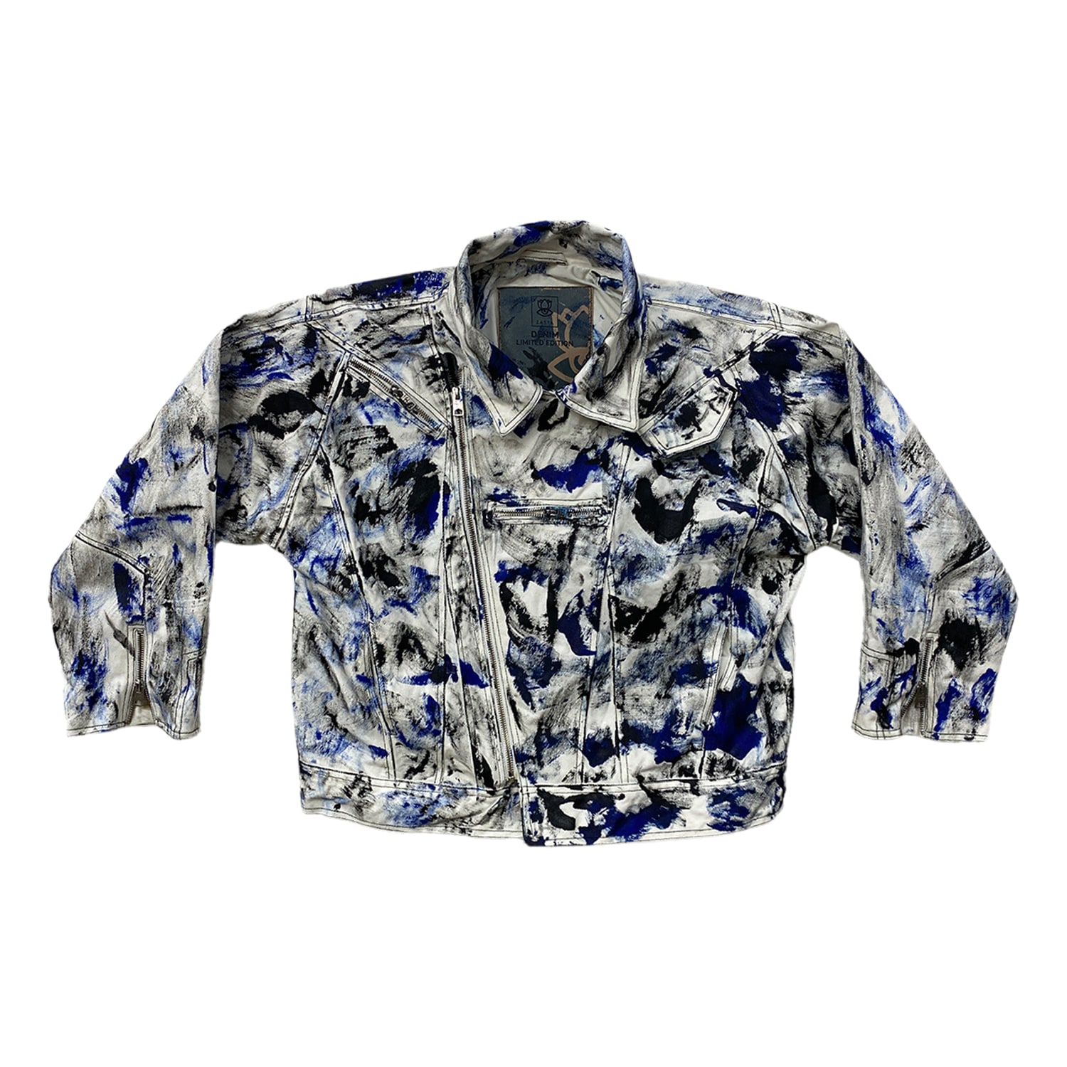 Zasta Studio Men's Color Palette Raw Denim Multicolor Oversized Jacket G Two