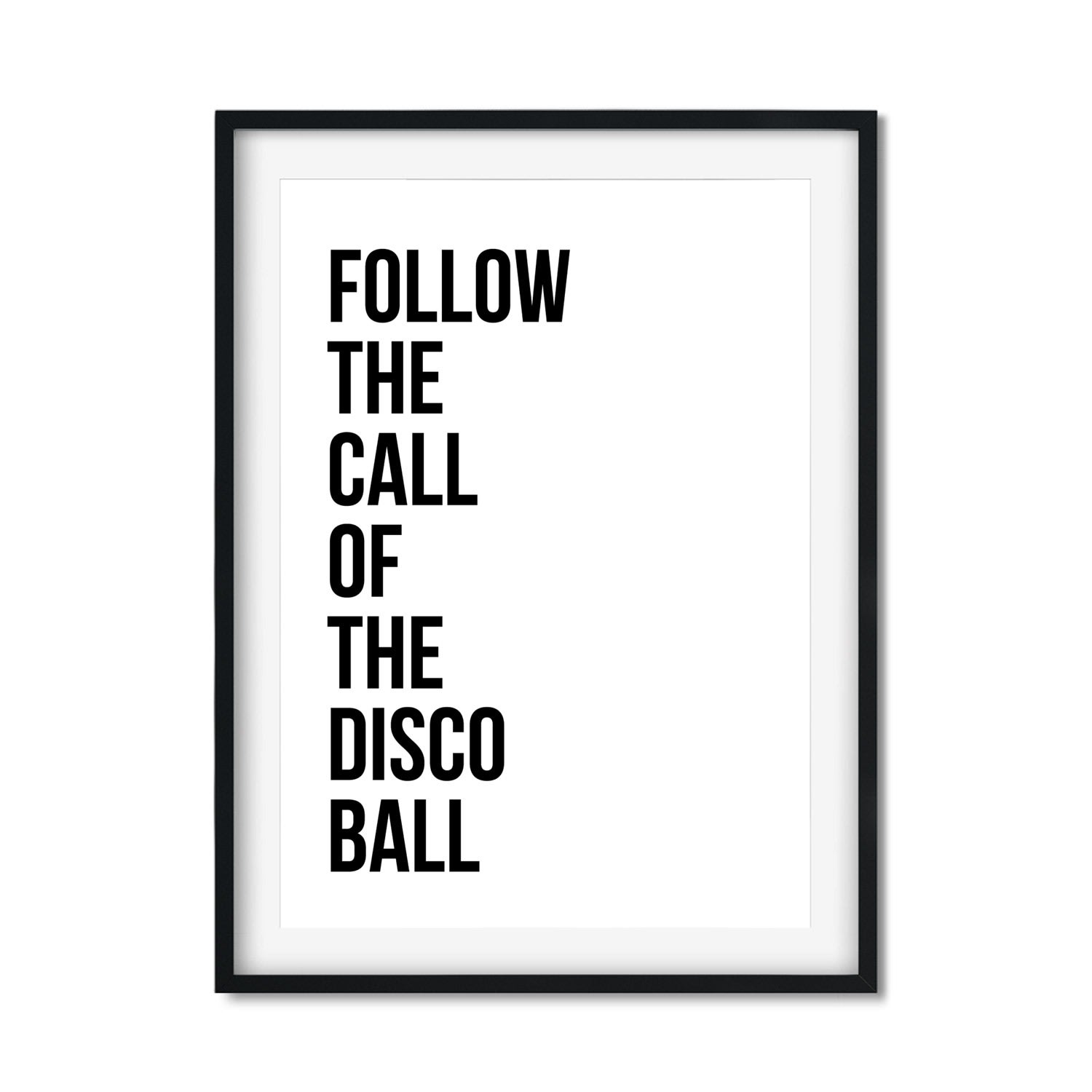 Black Disco Ball A3 297 X 420Mm The Native State