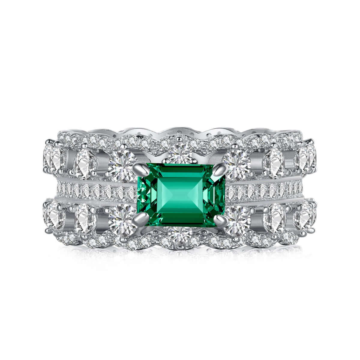 Viviana Halil Women's Green / Silver The Marcela Ring In Multi