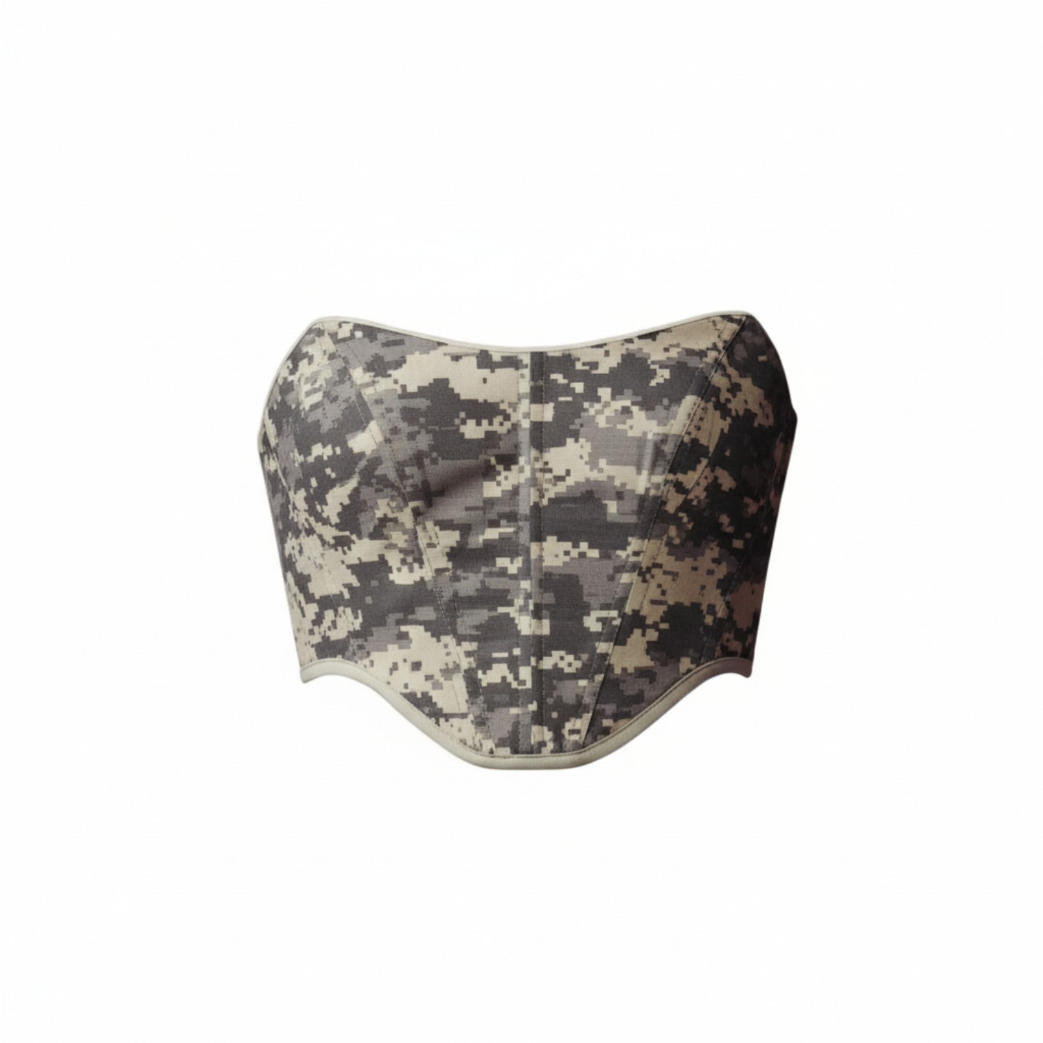 Women's Green / Grey / Brown Kiana Top In Digital Camo | Large | The Coolgirl Nyc