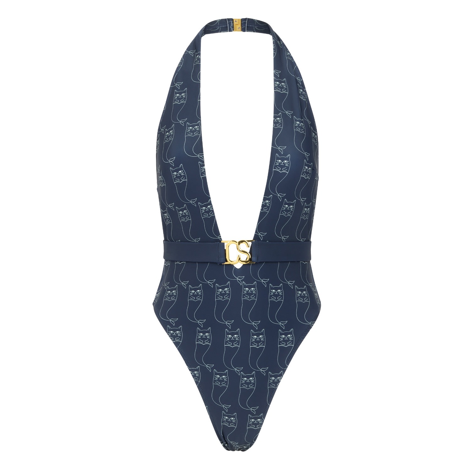 Catnip And Seaweed Women's Blue The One-piece Nipsea Print Swimsuit In Midnight In Blue