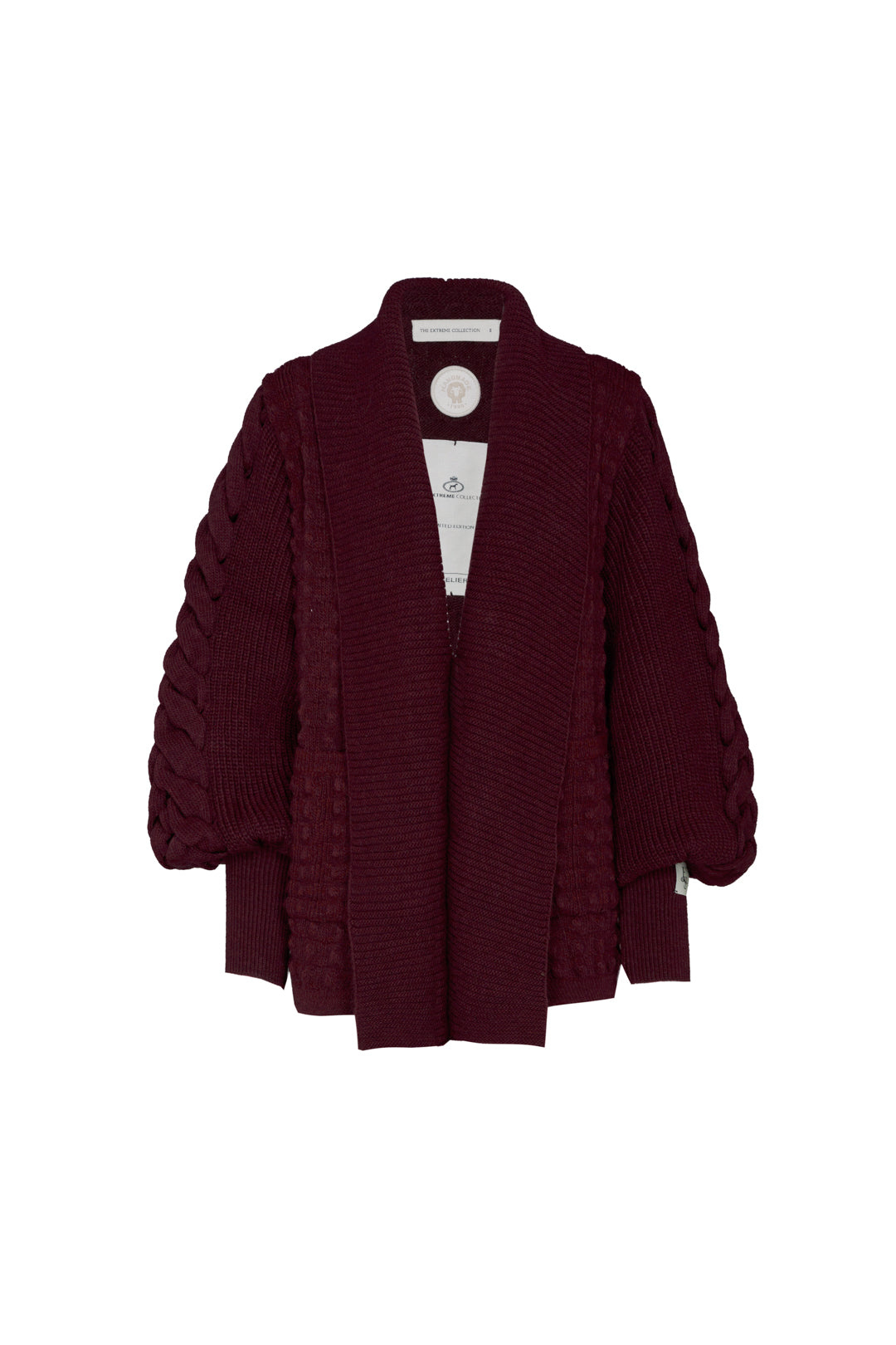 The Extreme Collection Women's Purple Danielle Short Merlot Cardigan In Purple