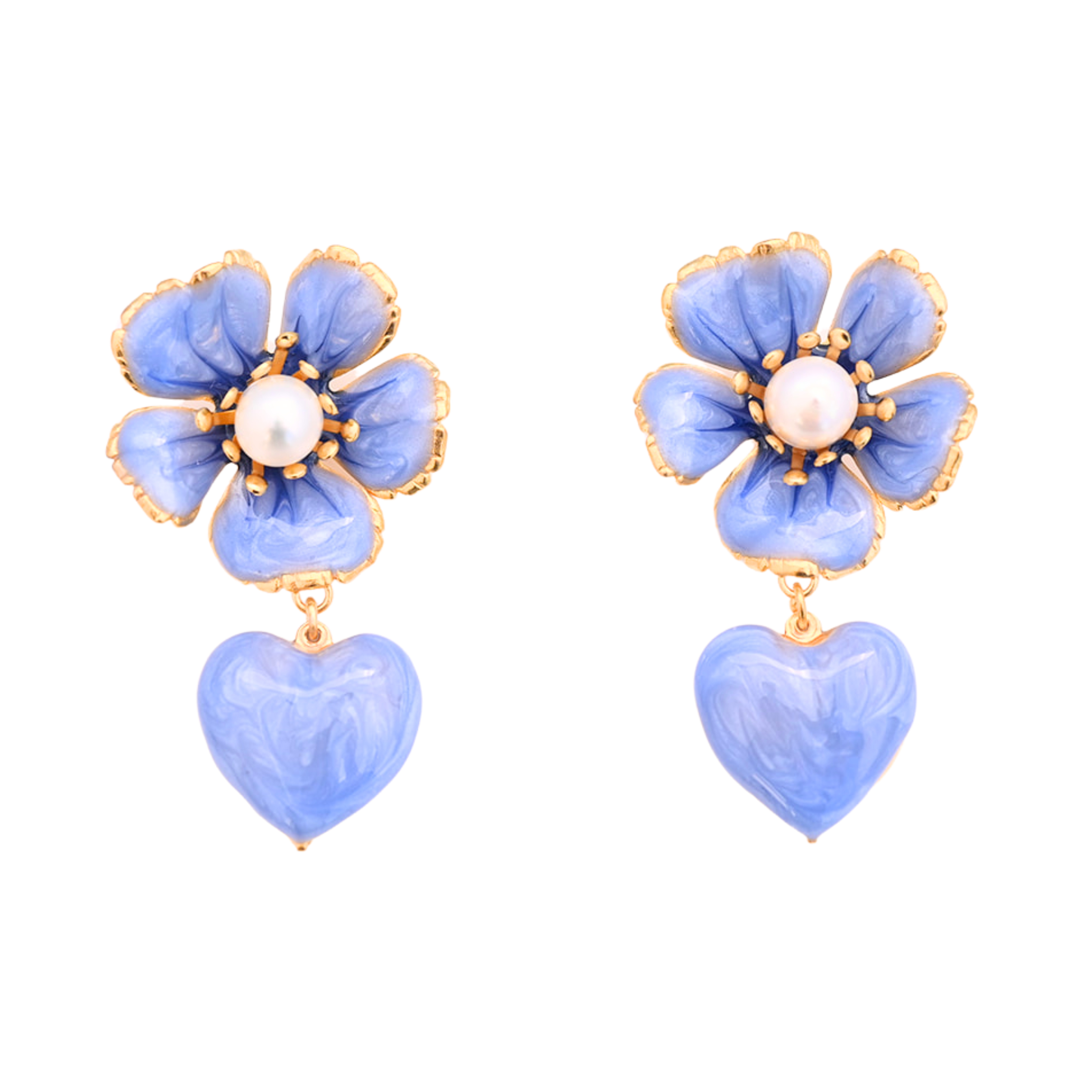 Women’s The Pink Reef Flora Heart In Blue Pearl