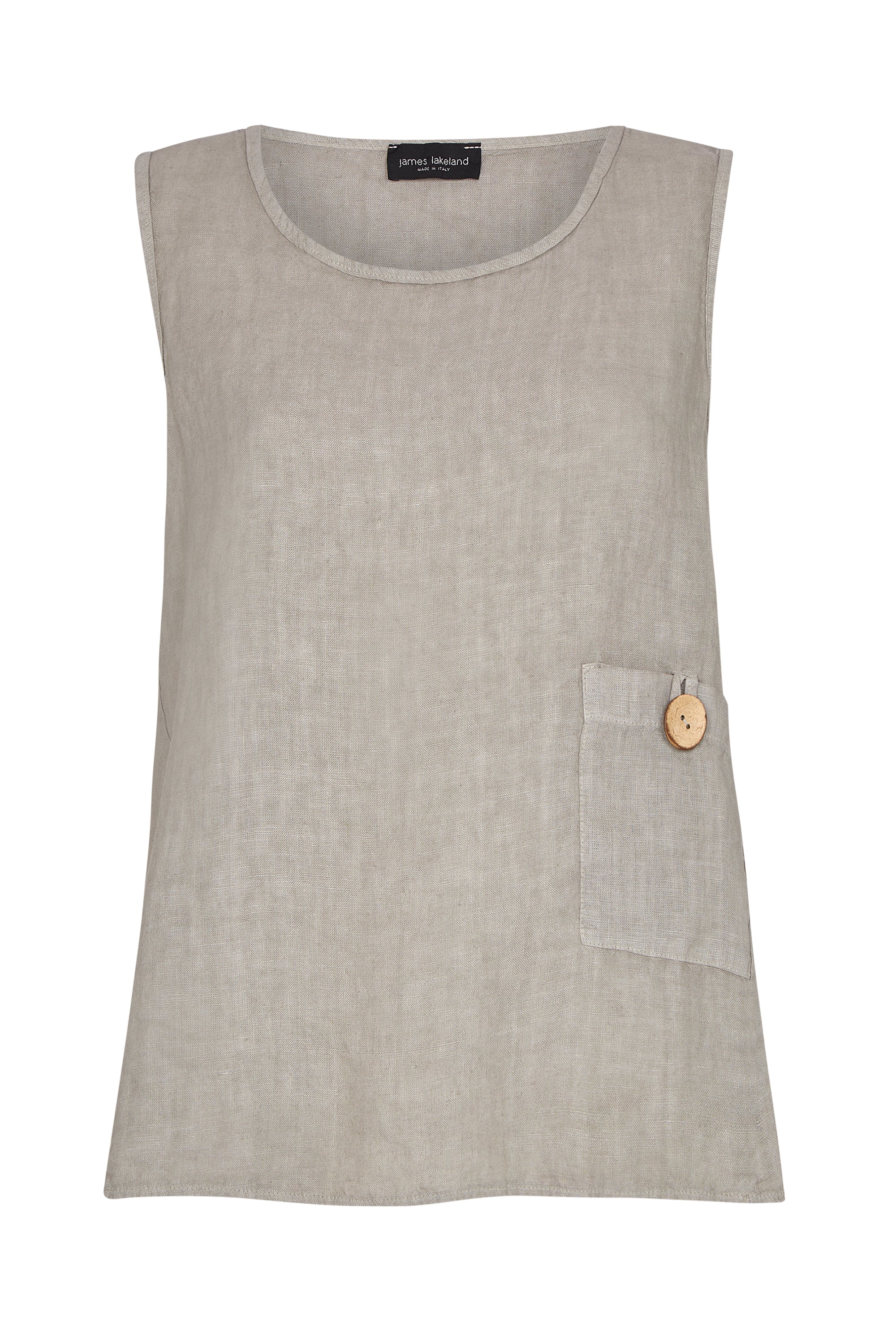 Women’s Linen Sleeveless Top - Neutrals Extra Small James Lakeland