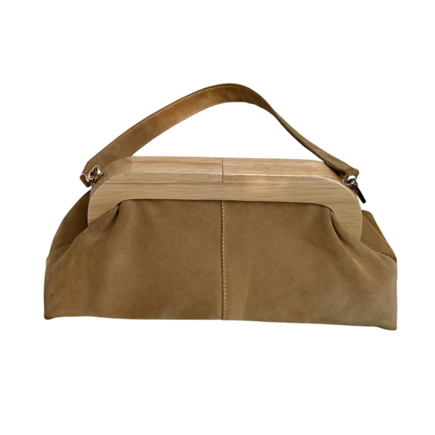 Tara Studio Women's Neutrals / Brown Beige Bella Suede Leather Bag