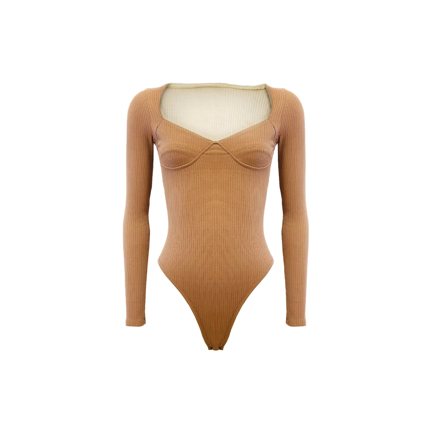 Chuks Collins Neutrals Lady Liberty Long Sleeve Leotard In Tan -  Diffusion Collection - Tasou - The