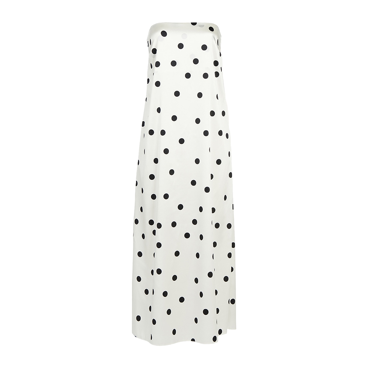 Women's White Beth Bandeau Dress - Polka Dot | Extra Small | The Summer Edit