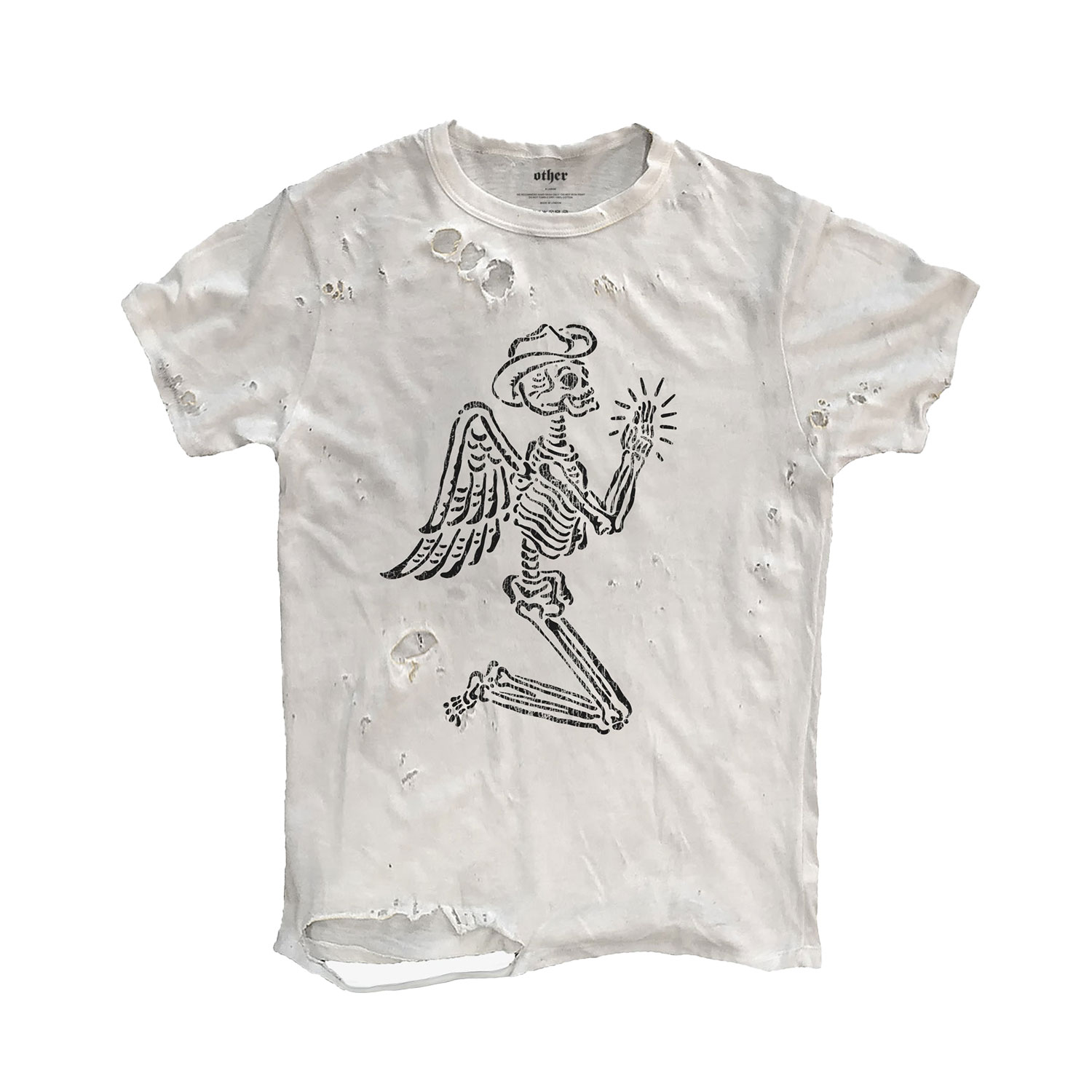 Women’s Skeleton - Thrasher T-Shirt - White Medium OTHER UK