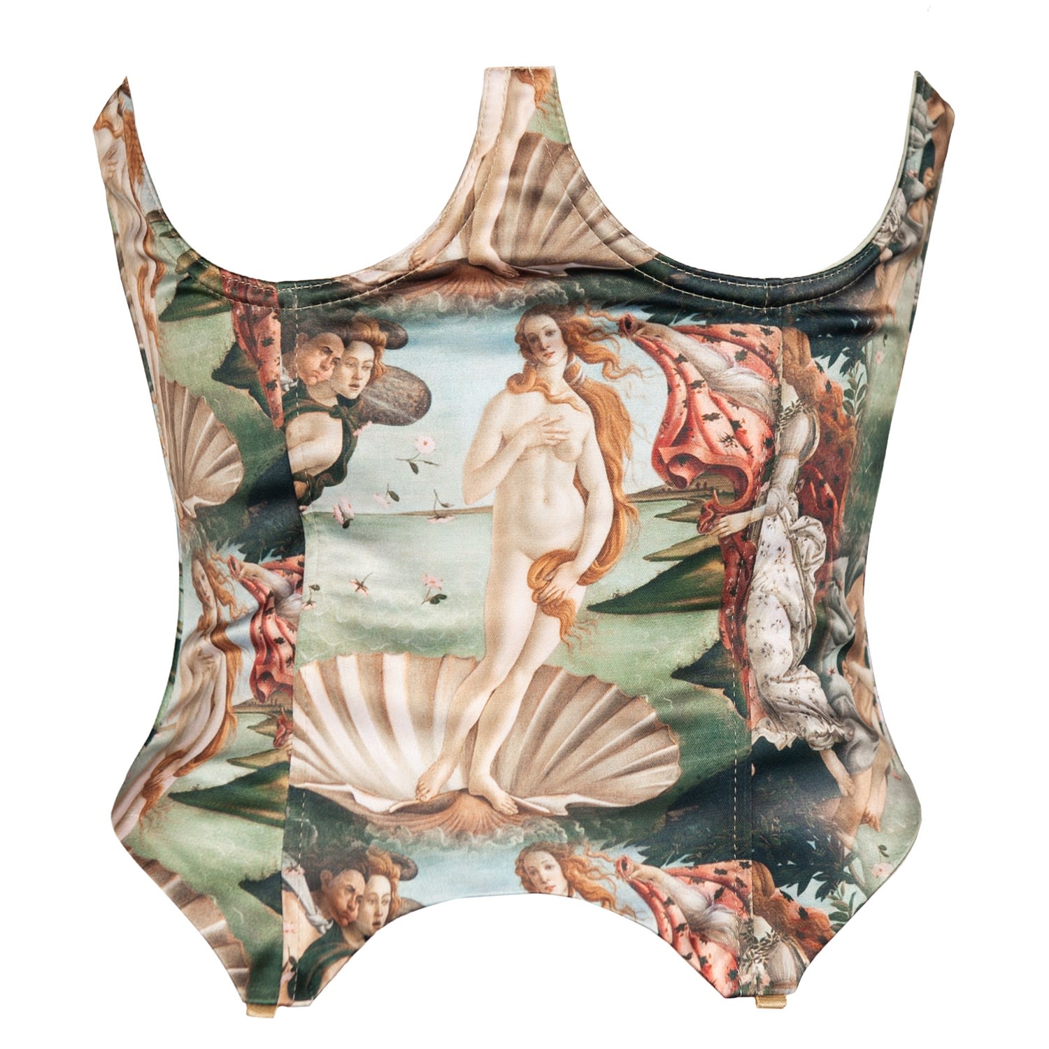 La Musa Women's Neutrals / Green / Brown Venus Corset In Multi