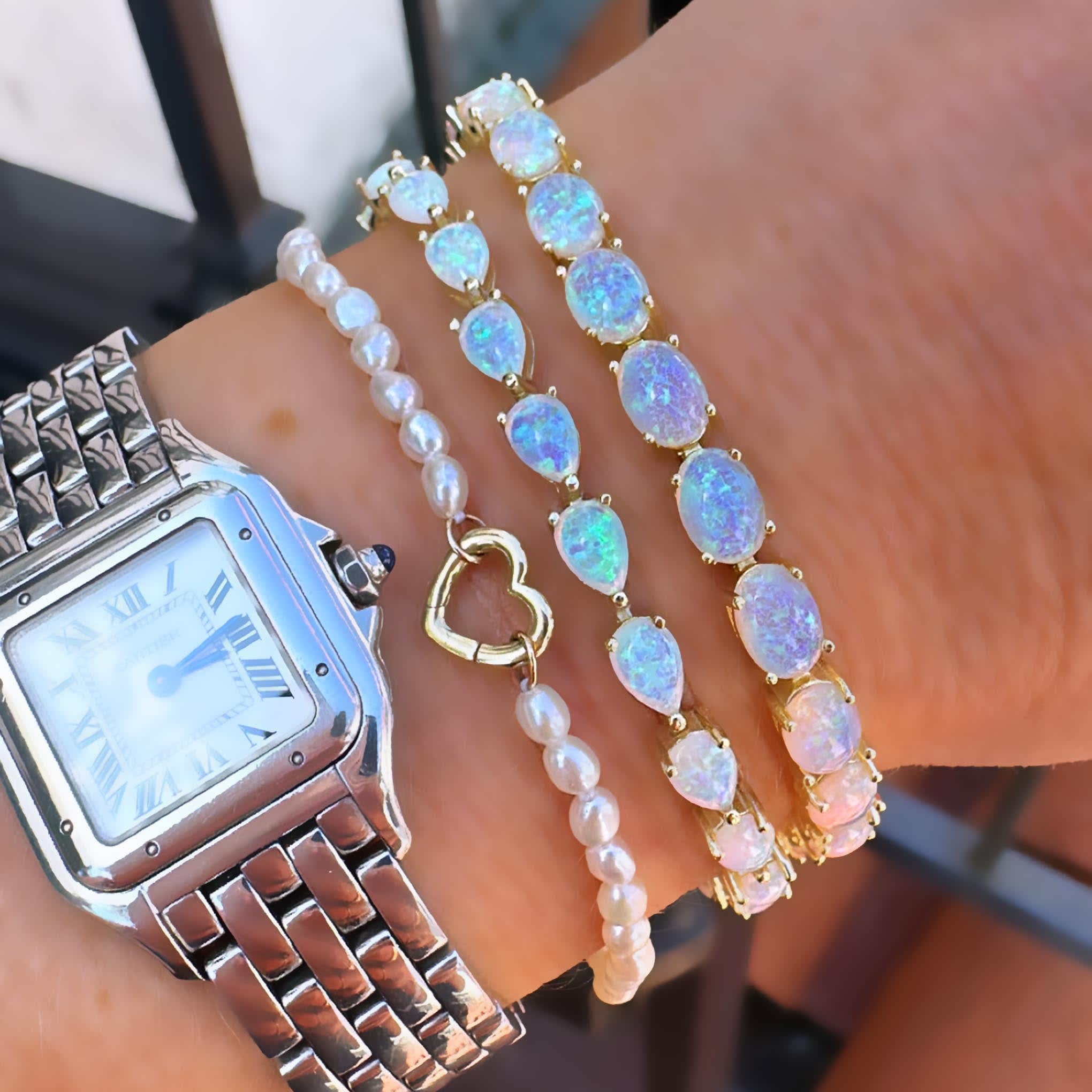 Eternal Blue Opal Tennis Bracelet | La Kaiser | Wolf & Badger