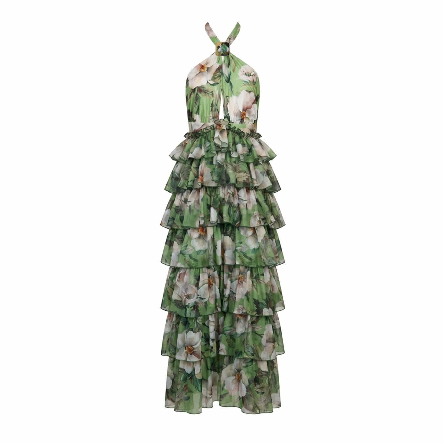 coast green maxi dress Green Coast Bardot Maxi Dress With Satin Trim
