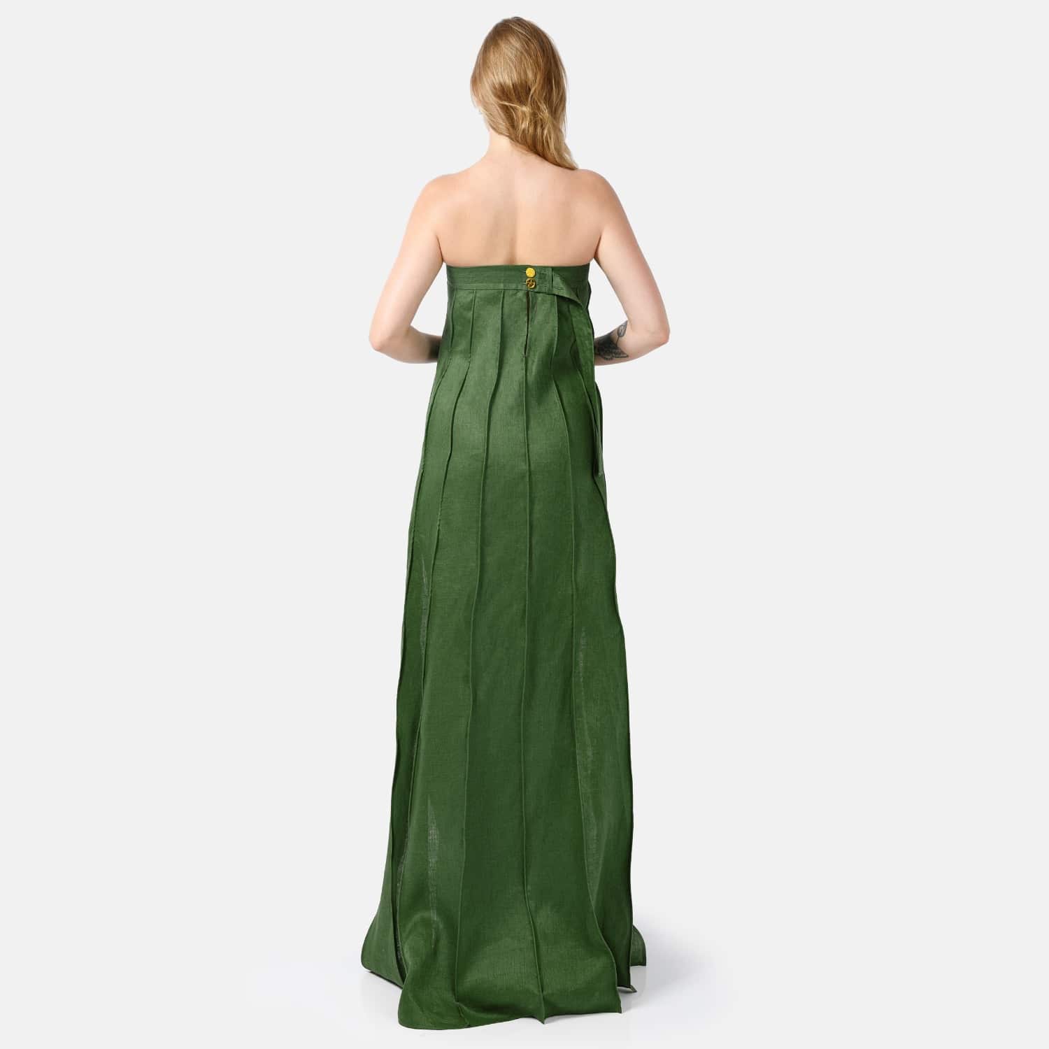 green olive salad dressing Alejandra Alonso Rojas Twist Front Dress in Kelly Green 0 main image 1