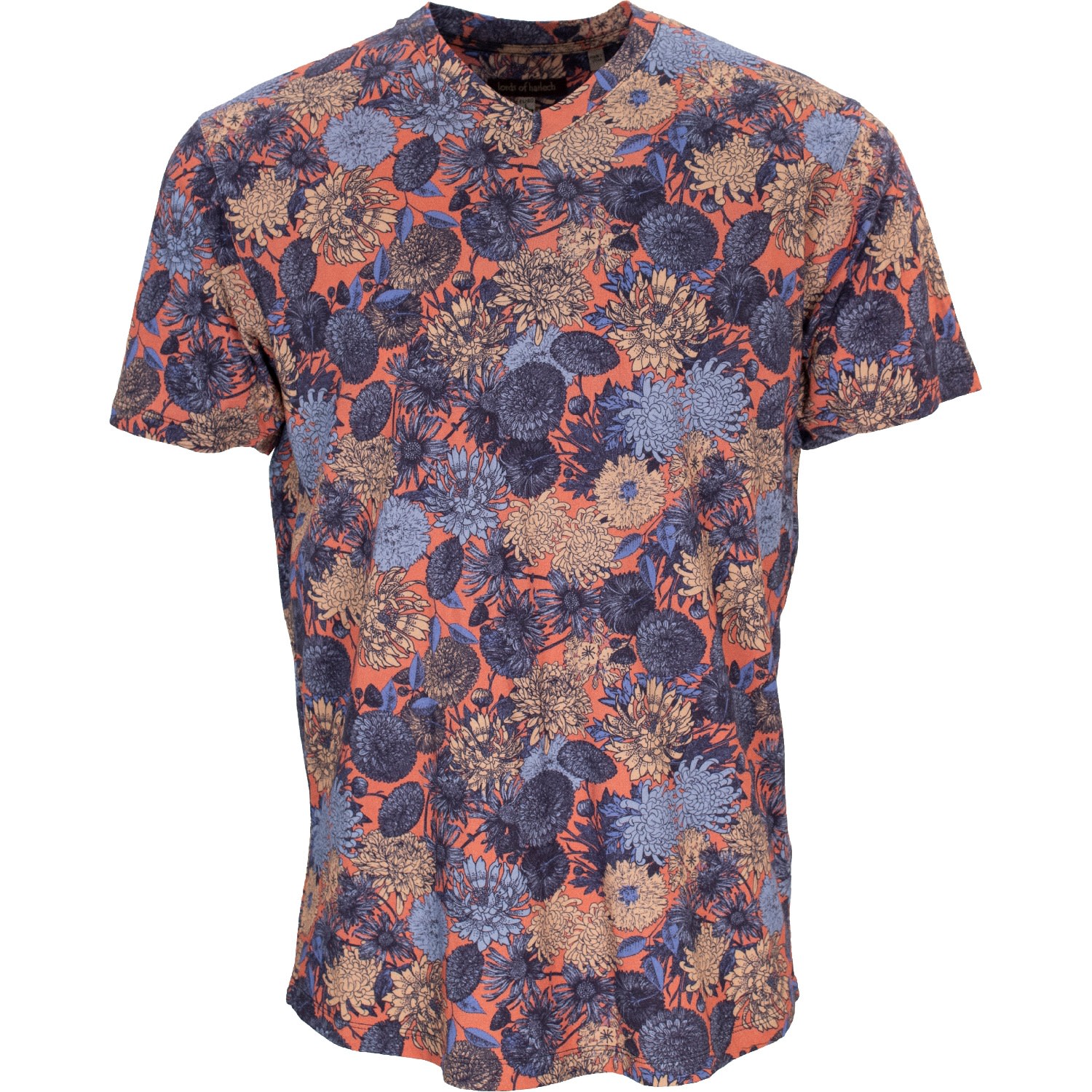 Lords Of Harlech Men's Yellow / Orange Maze - Mums Floral Peach In Yellow/orange