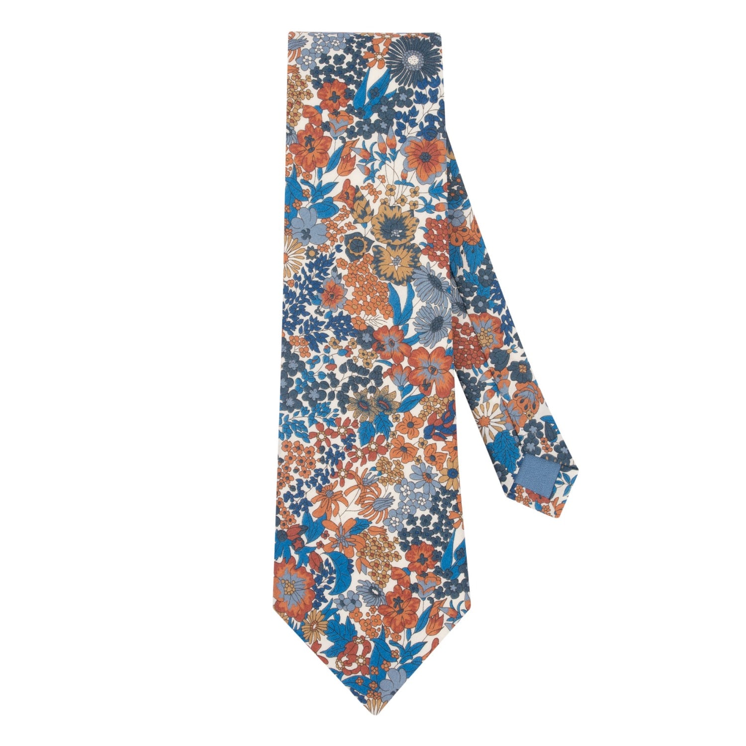 Le Colonel Men's Blue / Brown Liberty Blue Margaret Tie In Multi