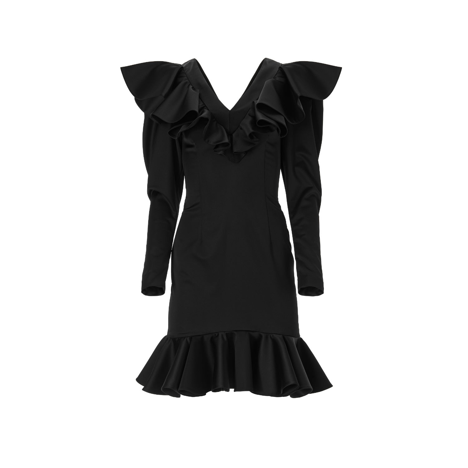 Lita Couture Signature Black Dress In Black