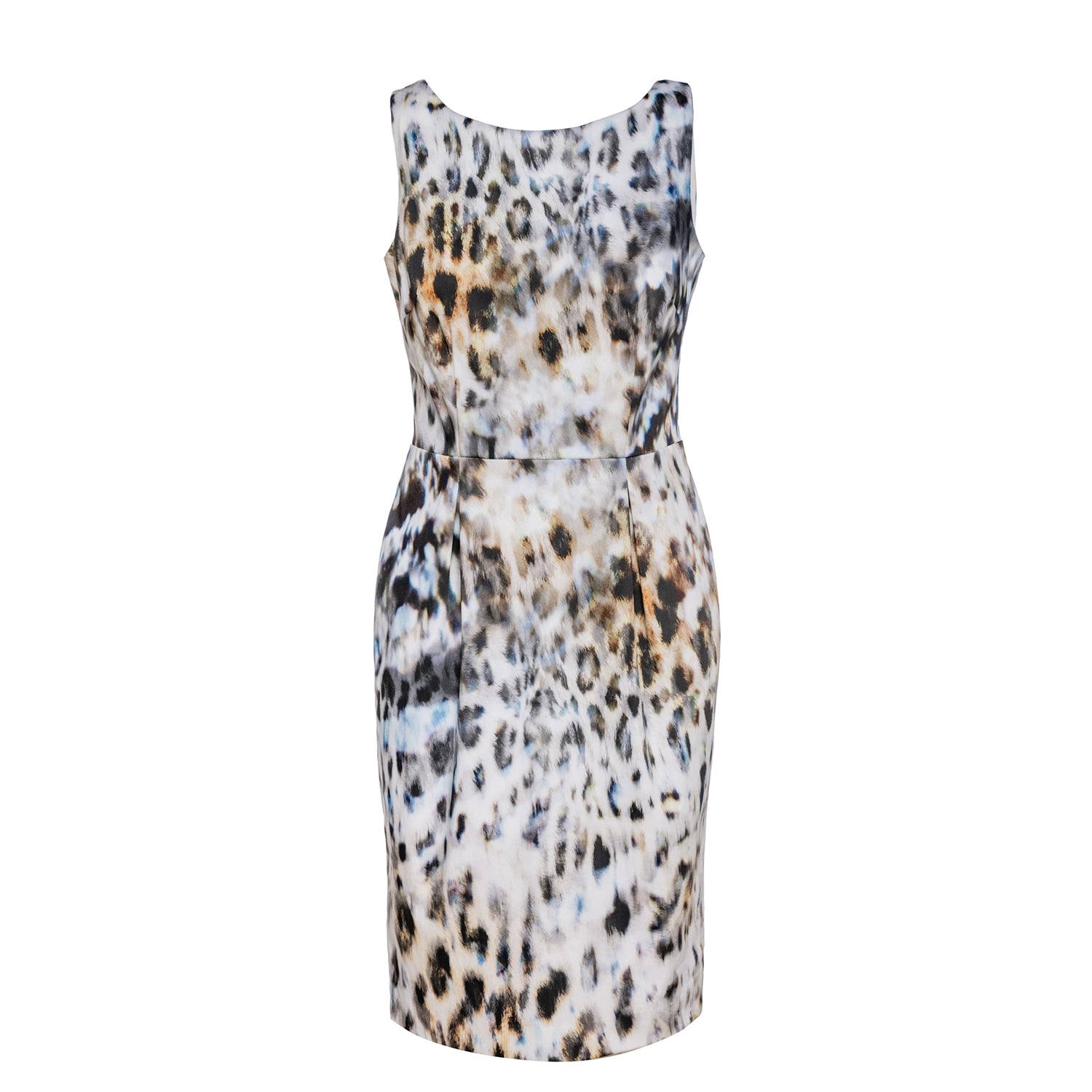 Women’s Sleeveless Fitted Animal Print Dress In Cotton Elastane Extra Small Conquista