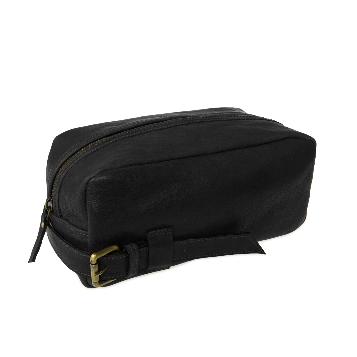 Vida Vida Wandering Soul Black Leather Wash Bag Buckle