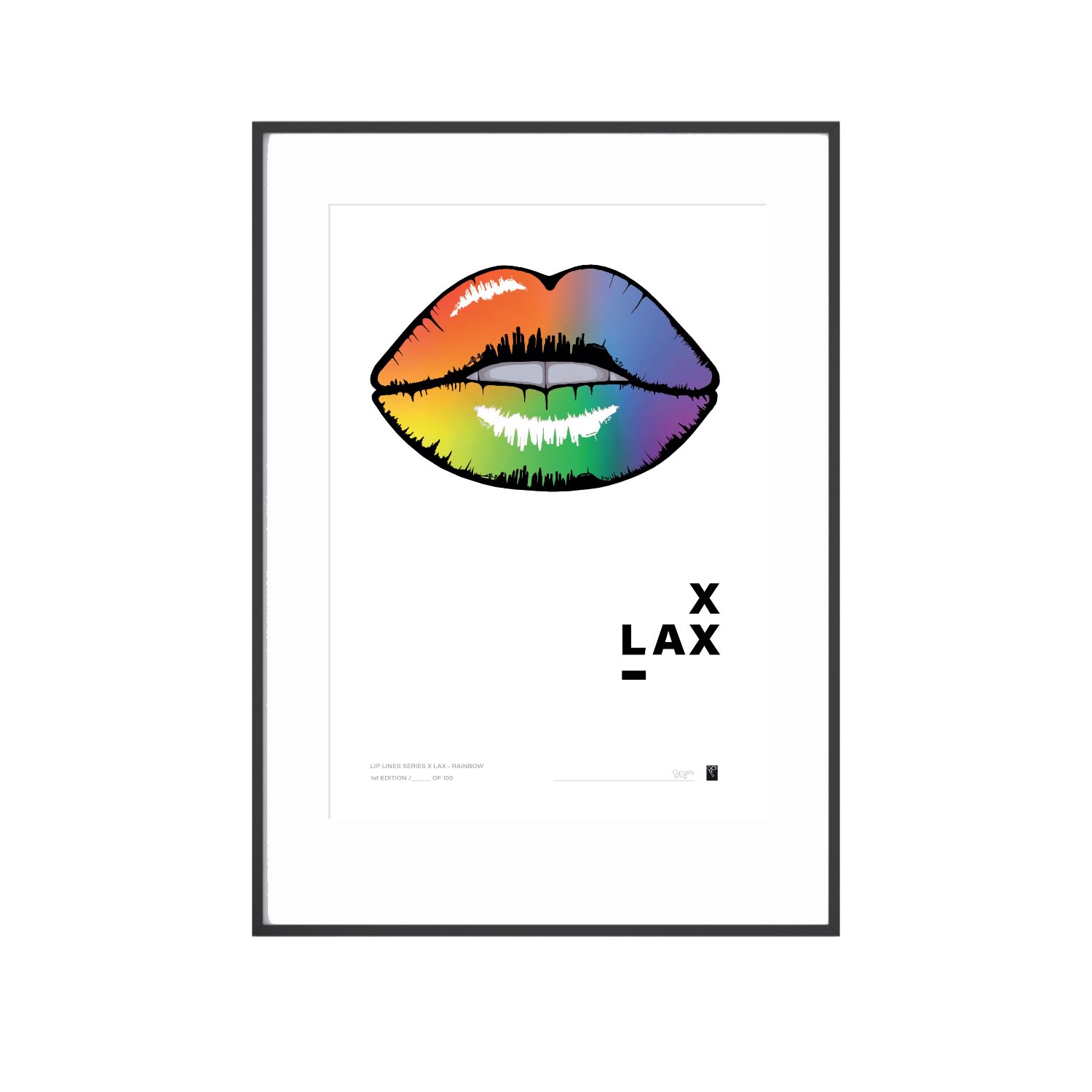 Curiosity Snug Lip Lines Series X Lax - Multicolour Print In Multi