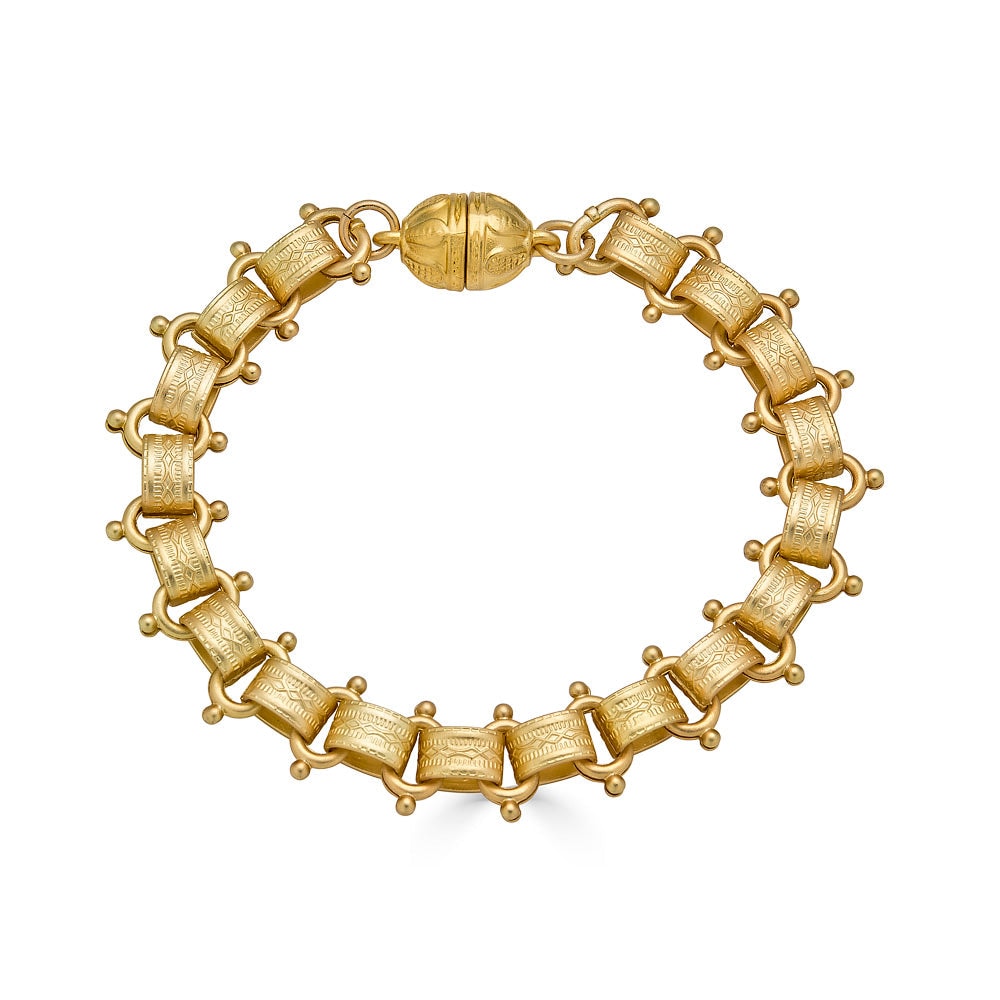 Loni Paul Jewelry Women's Matte Gold Book Chain Bracelet In Gold