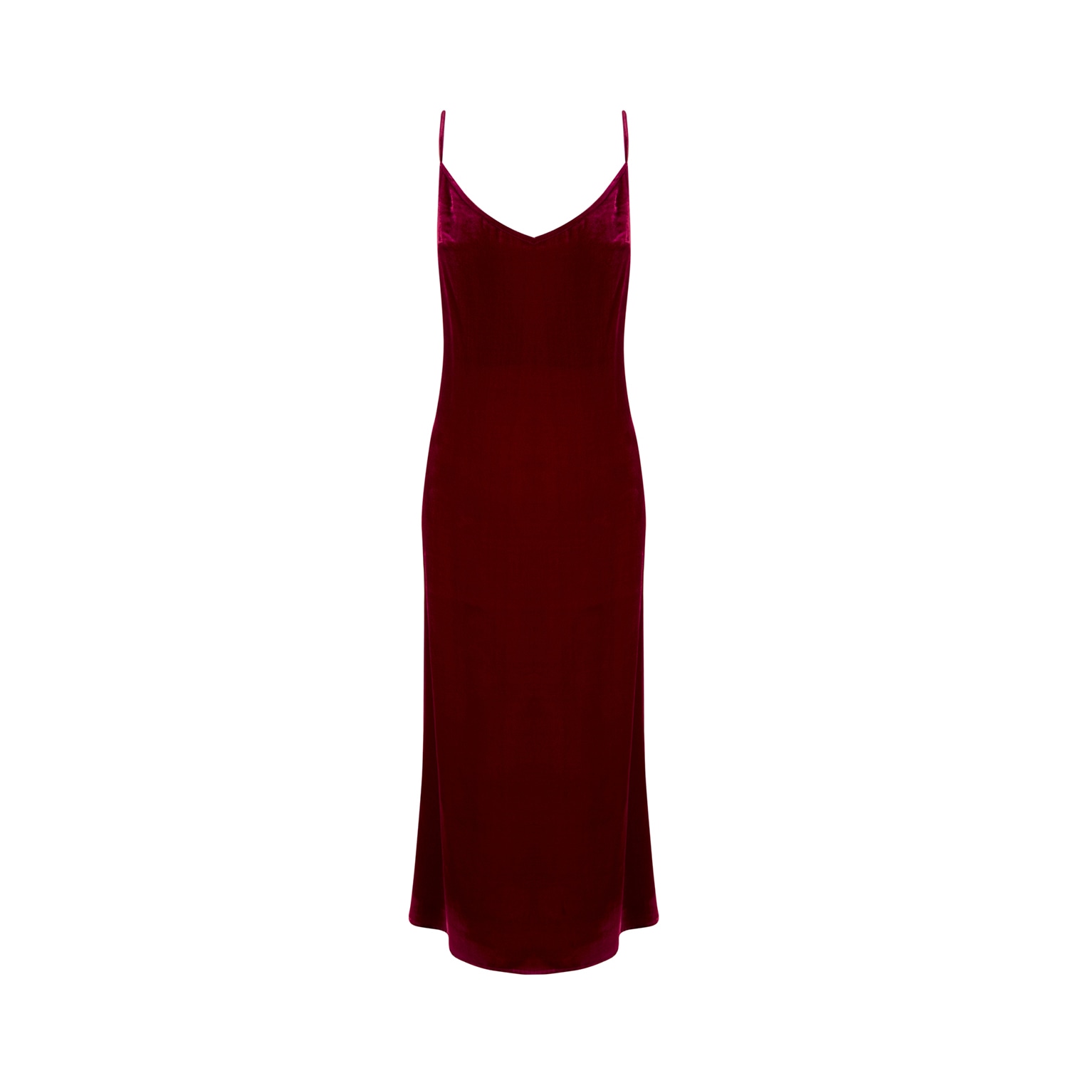 Women’s Vegan Silk Velvet Zoe Red Slip Dress S/M Fiolas