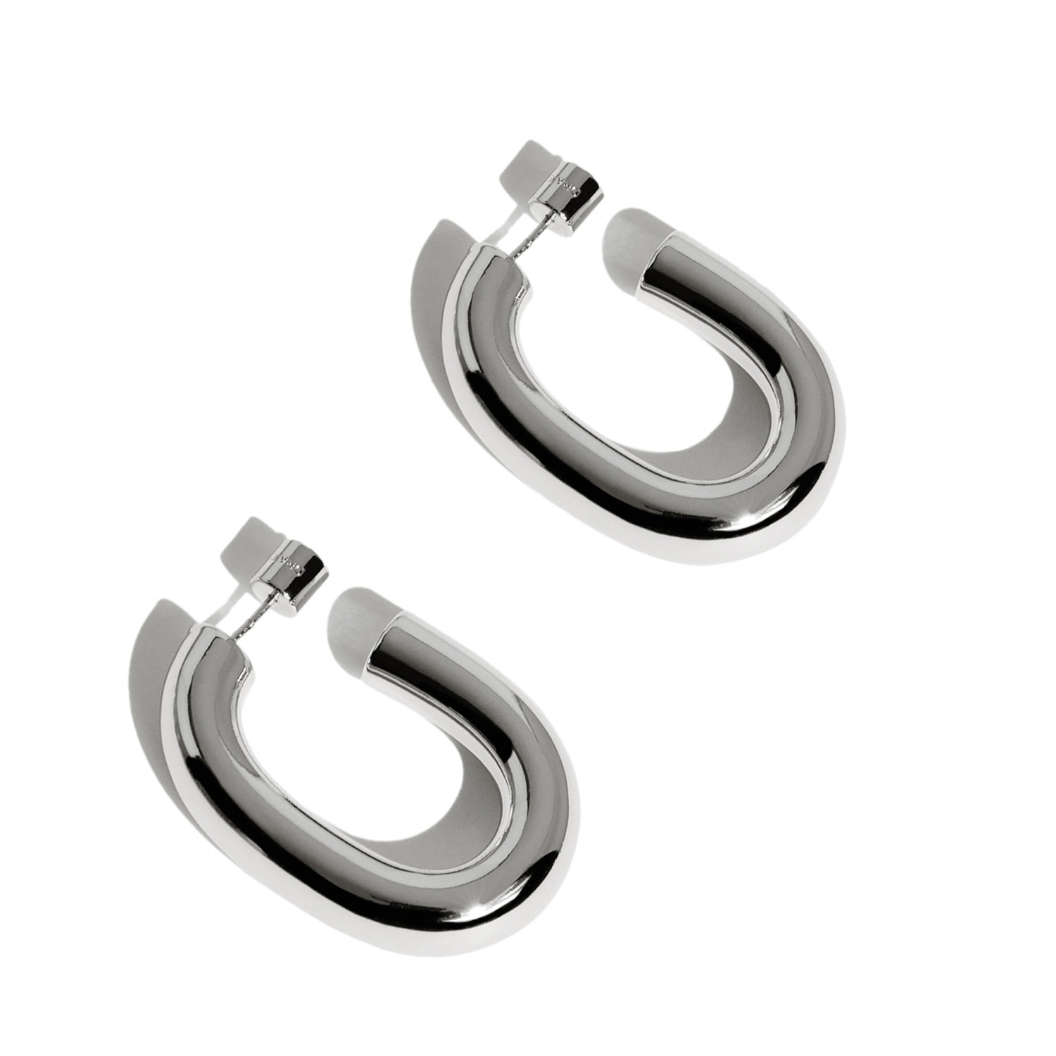 Drae Collection Women's Capri Hoops Silver In Silver