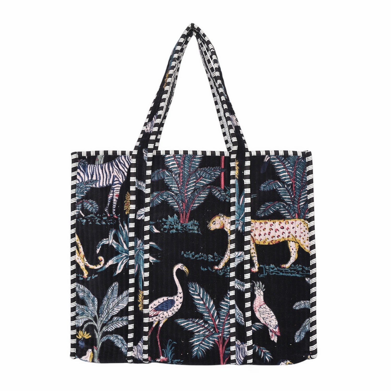 Conscious Yoga Collective Women's The Ultimate Velvet Jungle Tote In Black In Black