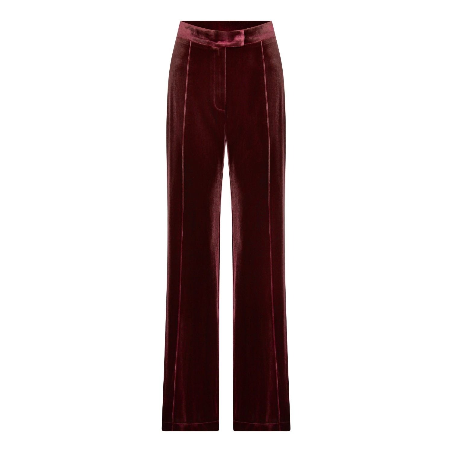 Nazli Ceren Women's Orvell Trousers In Burgundy Velvet In Burgundy