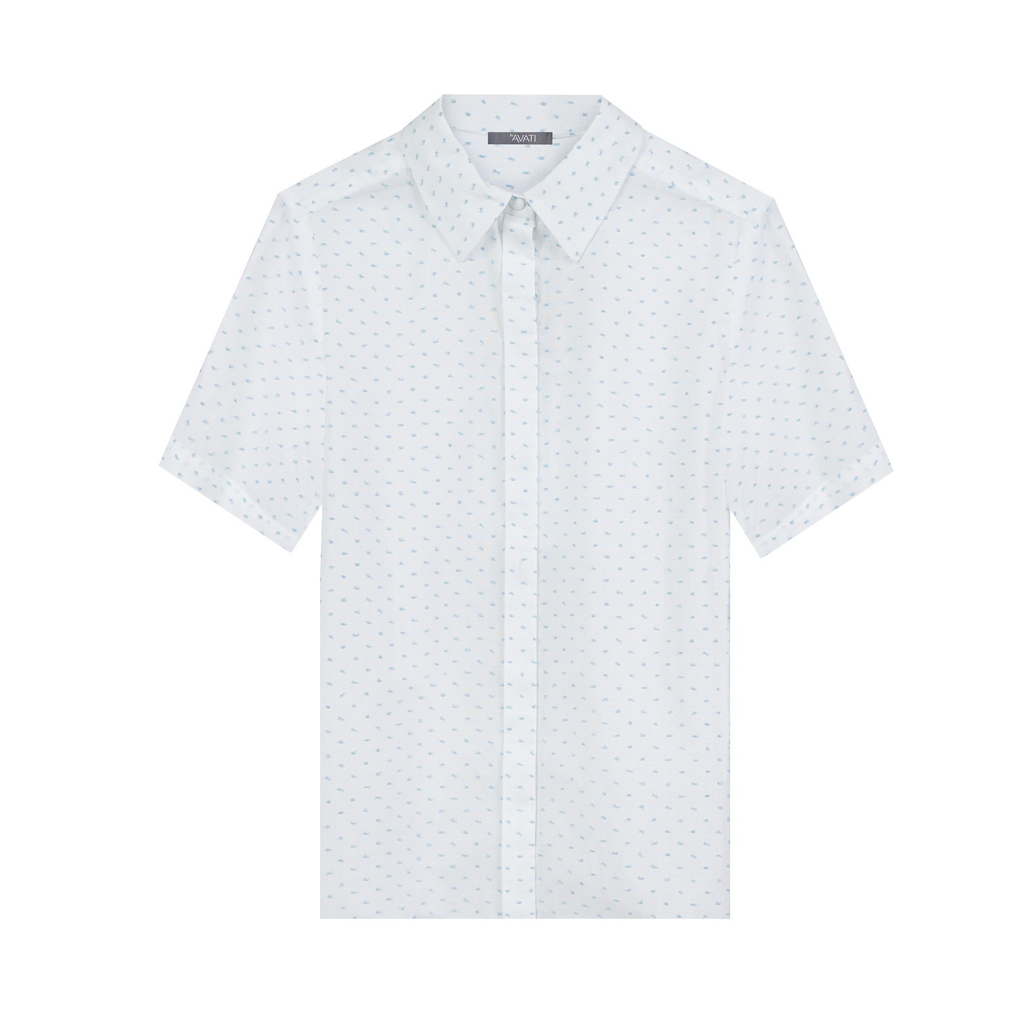 Inavati Women's Blue / White White Short Sleeve Shirt With Dots